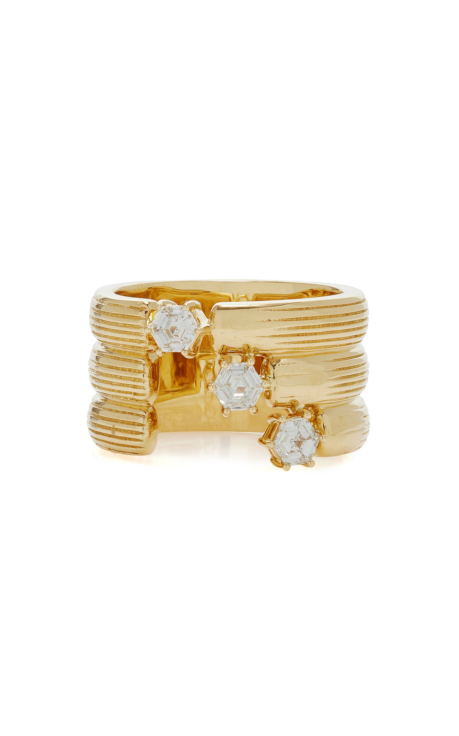 MAISON TJOENG AD ASTRA 18K YELLOW GOLD DIAMOND RING