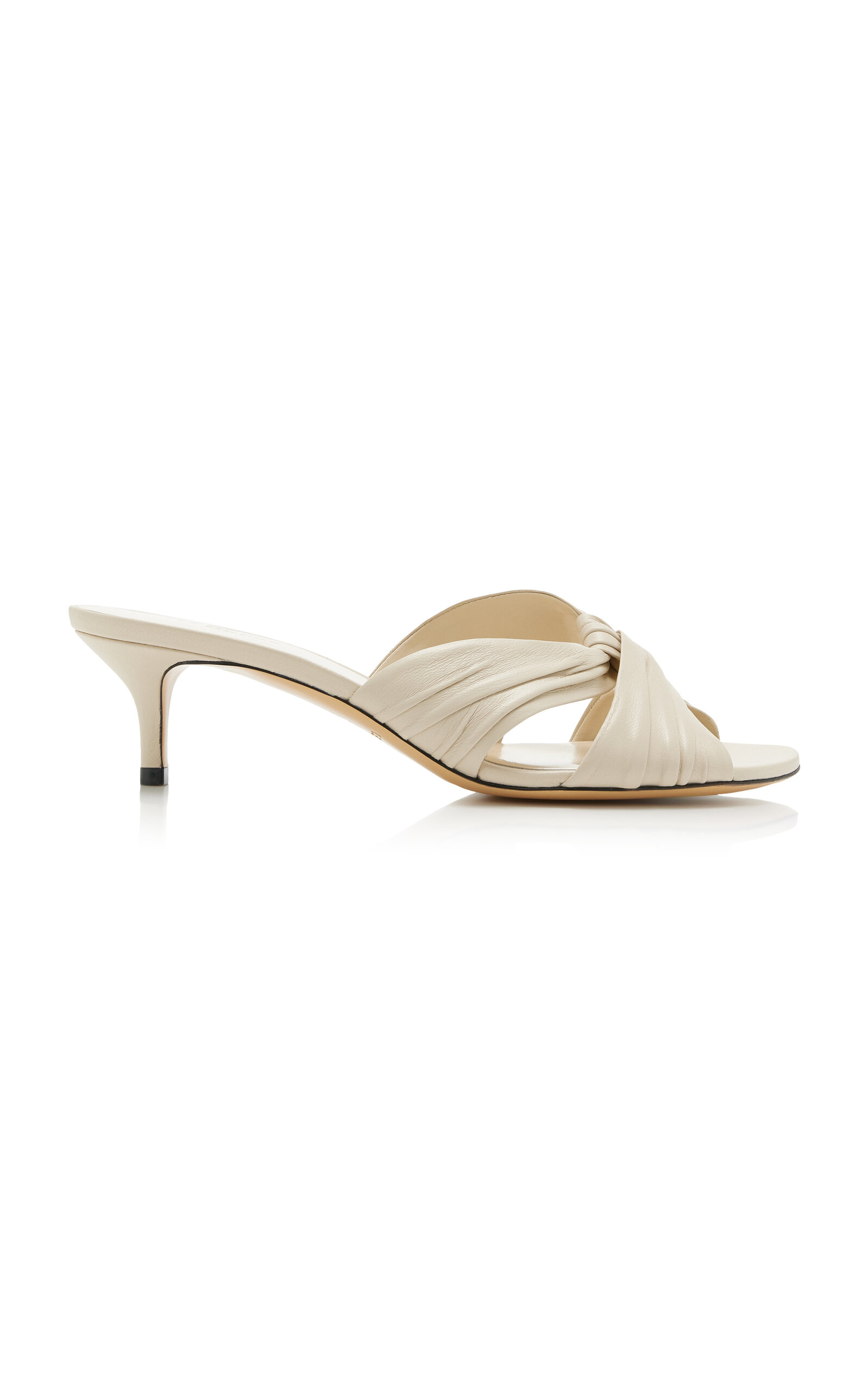 Le Monde Beryl Antonia Leather Mules In White