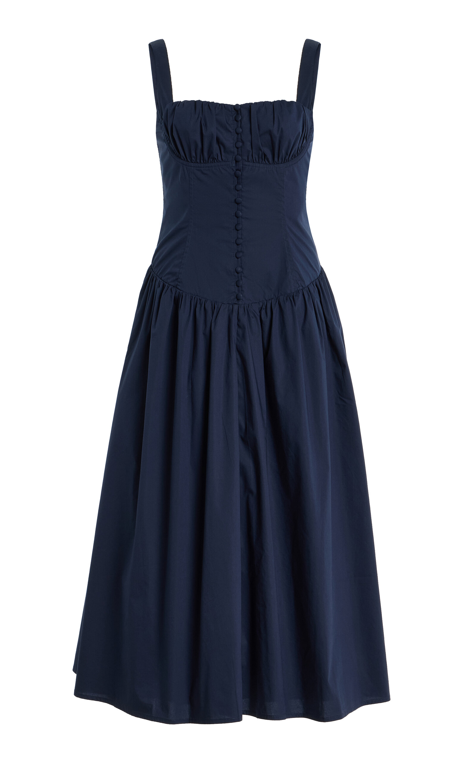 Emmett Corset Poplin Midi Dress