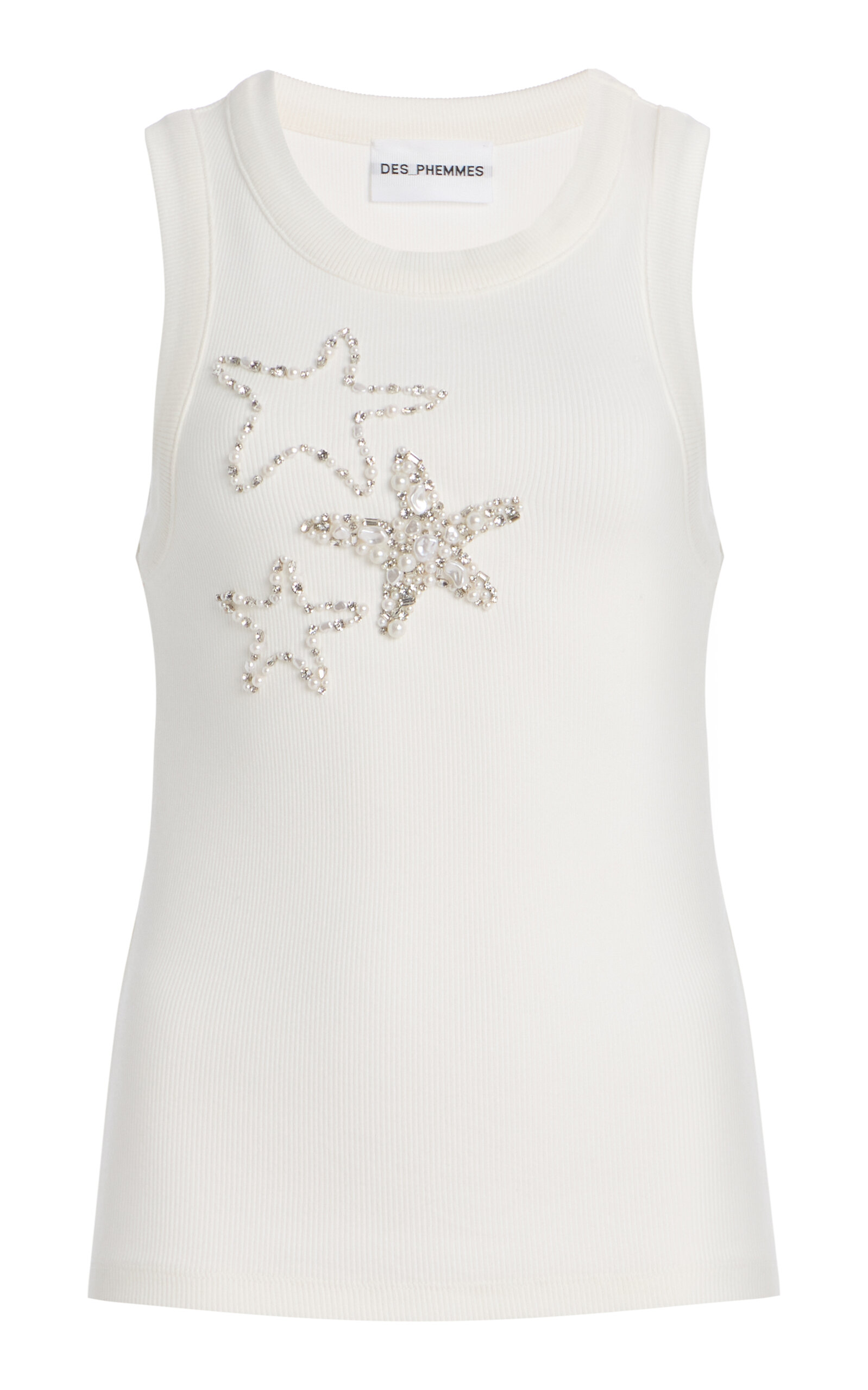 Exclusive Riviera Embellished Cotton Tank Top