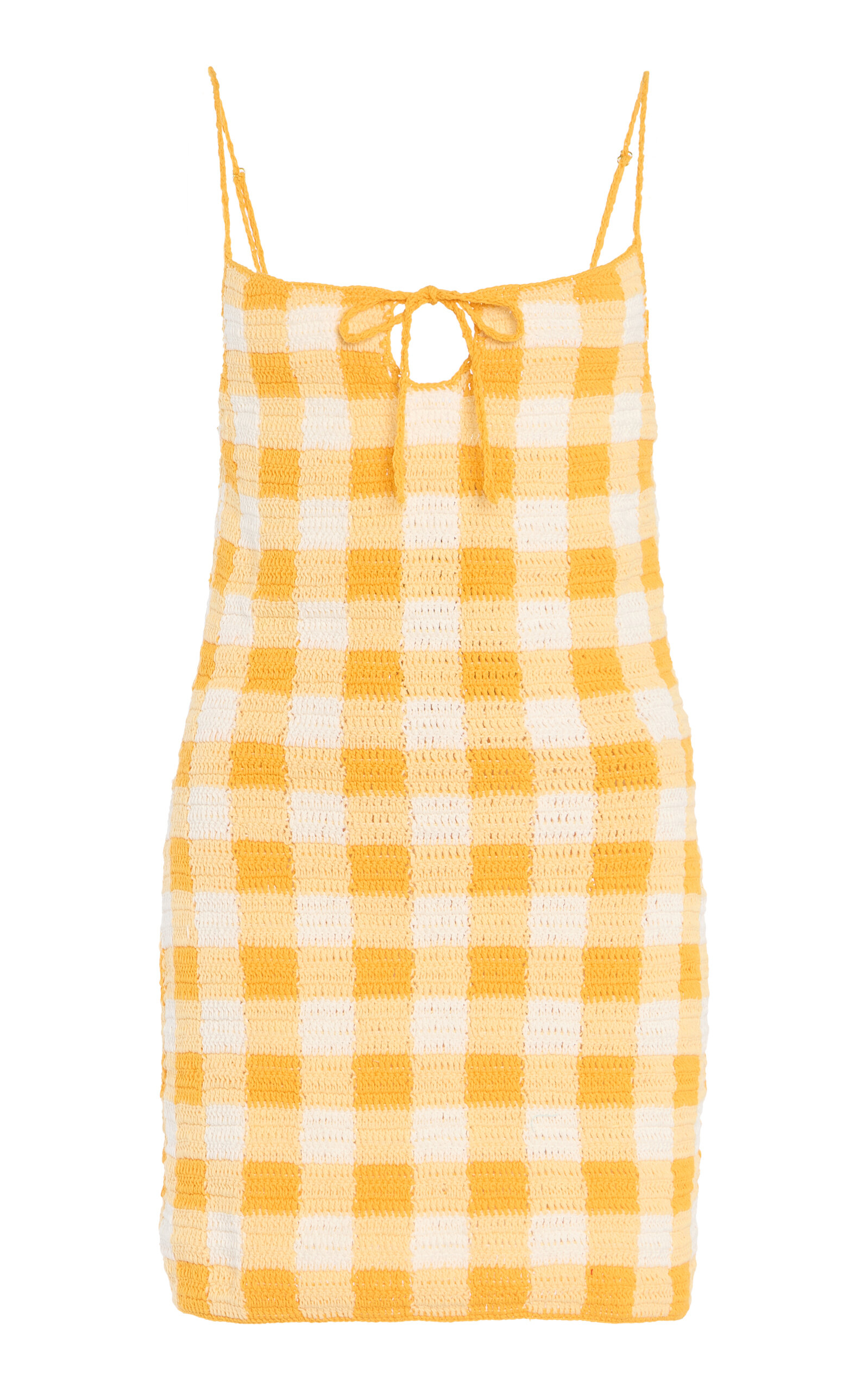 Exclusive Riviera Gingham Knit Mini Dress