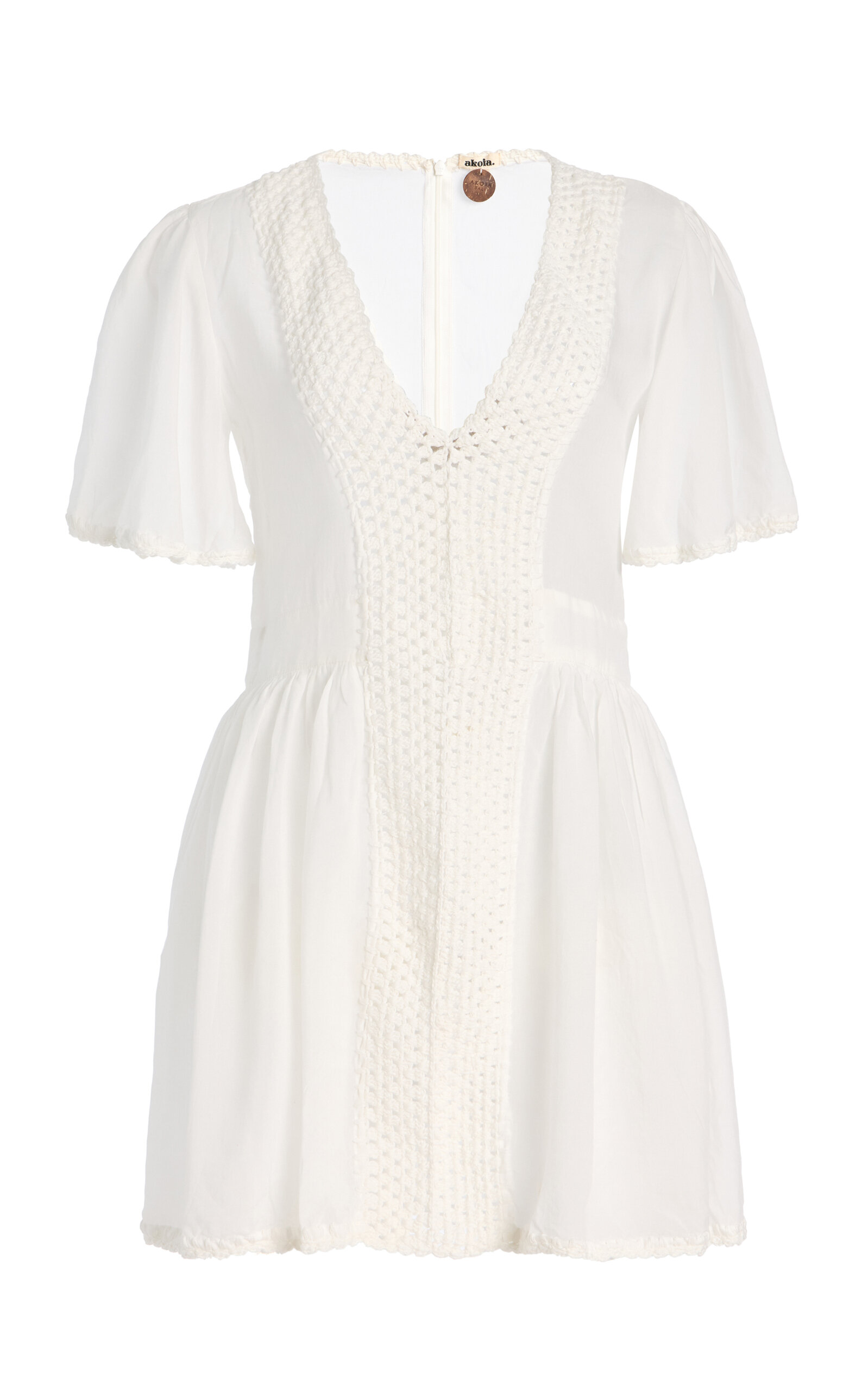 Akoia Swim Exclusive Riviera Embroidered Cotton-Blend Mini Dress