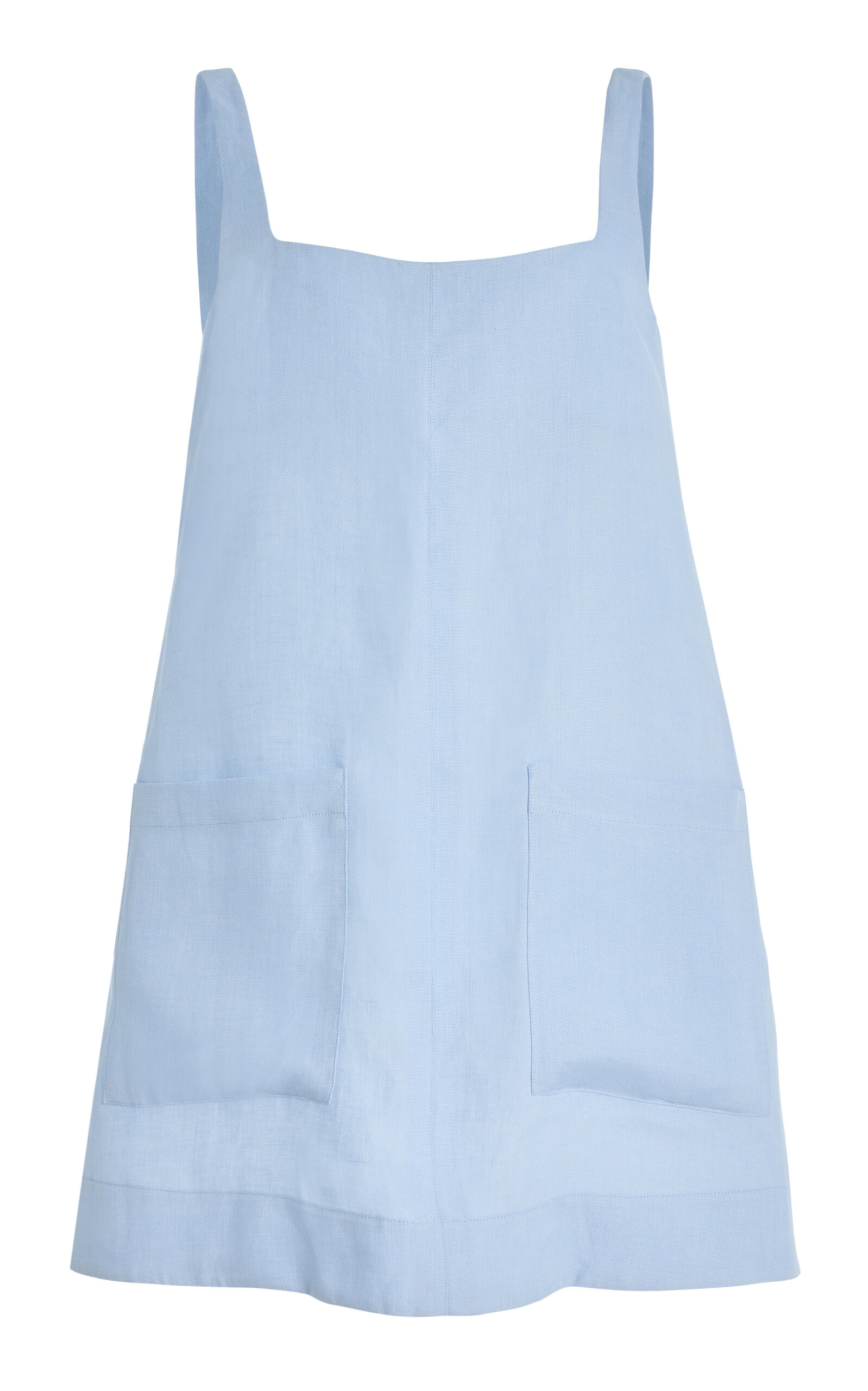 Bondi Born Aelphi Organic Linen Mini Dress In Blue
