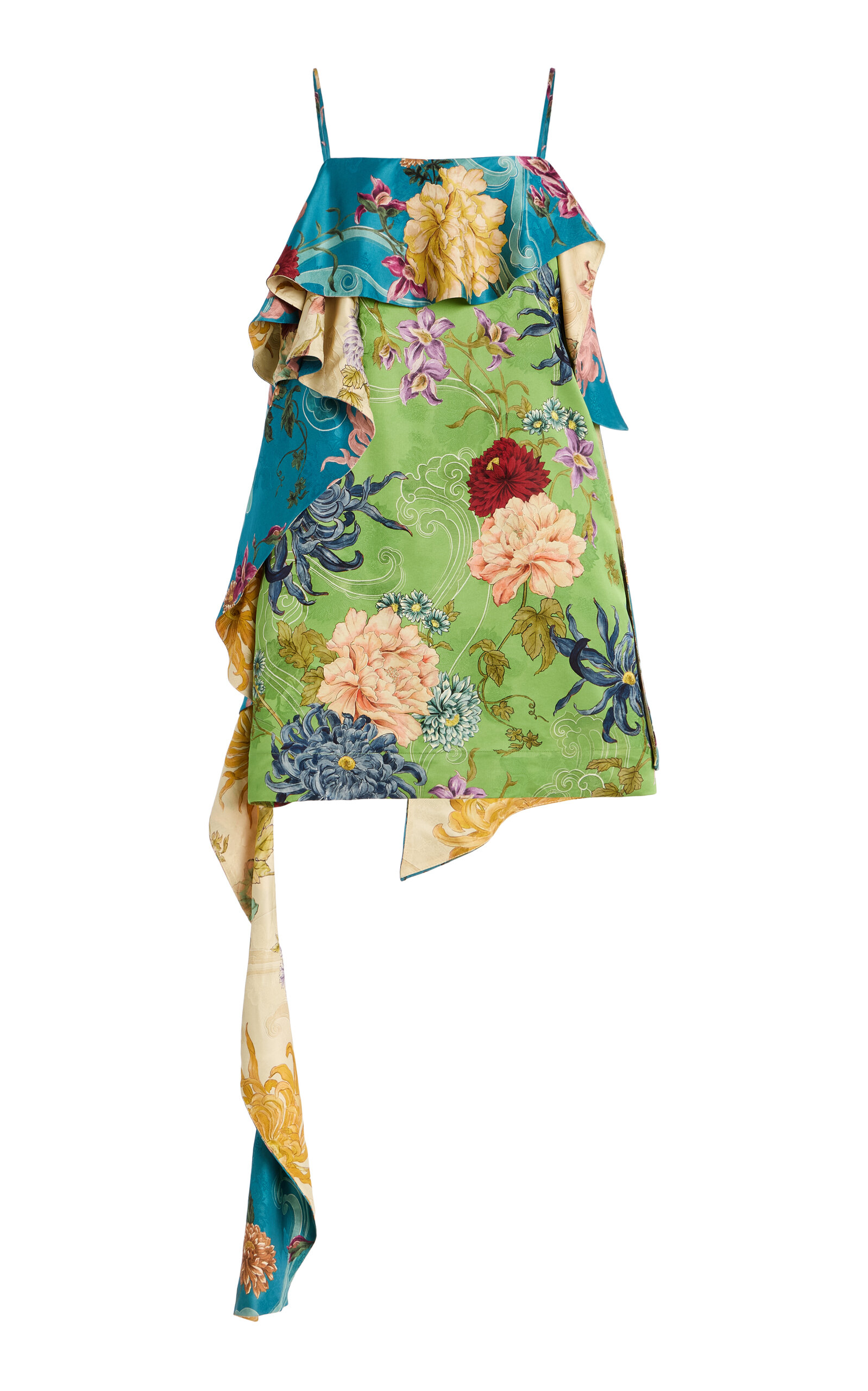 ALEMAIS Avery Spliced Satin Mini Dress