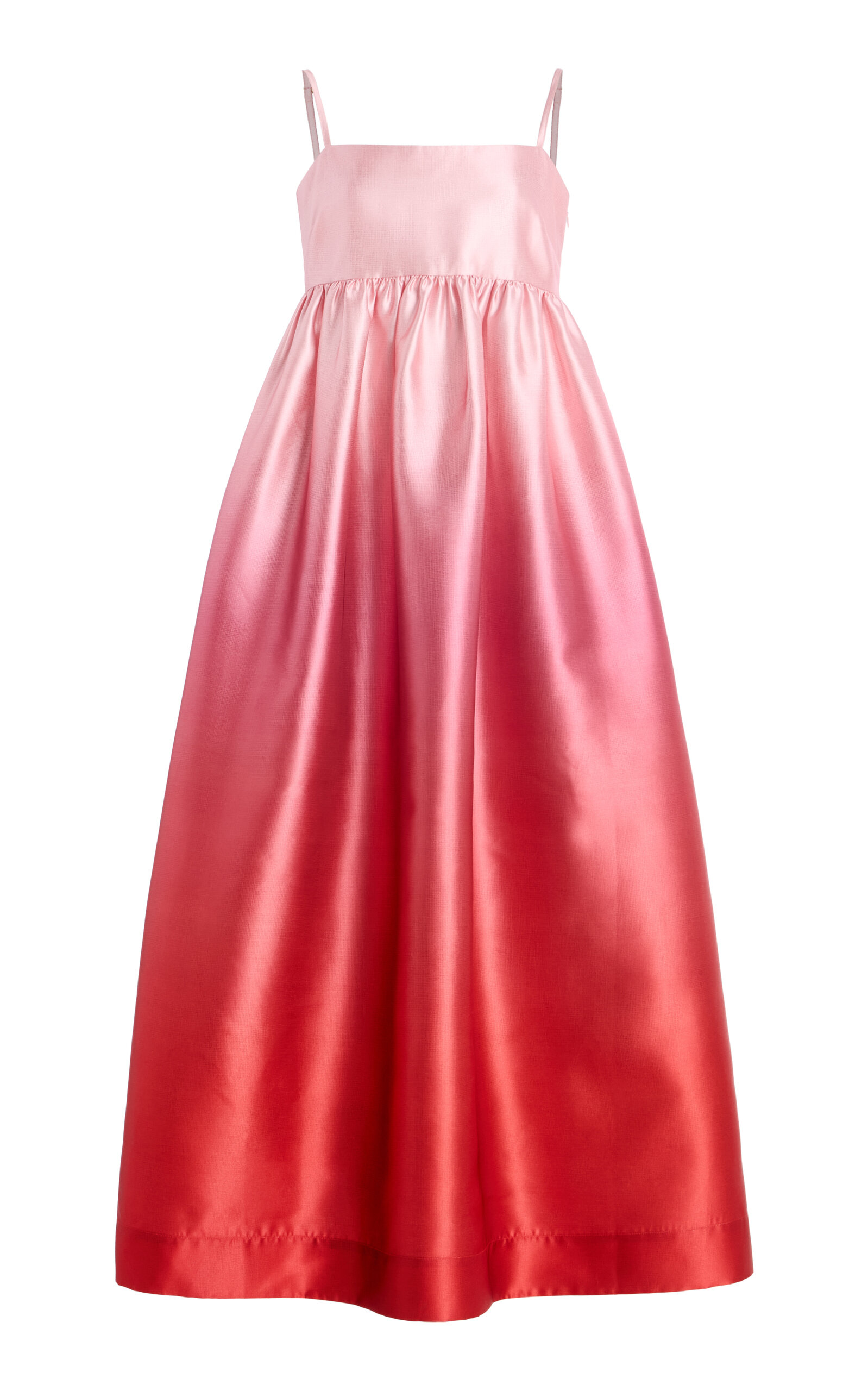 ALÉMAIS Inez Ombré Satin Maxi Dress