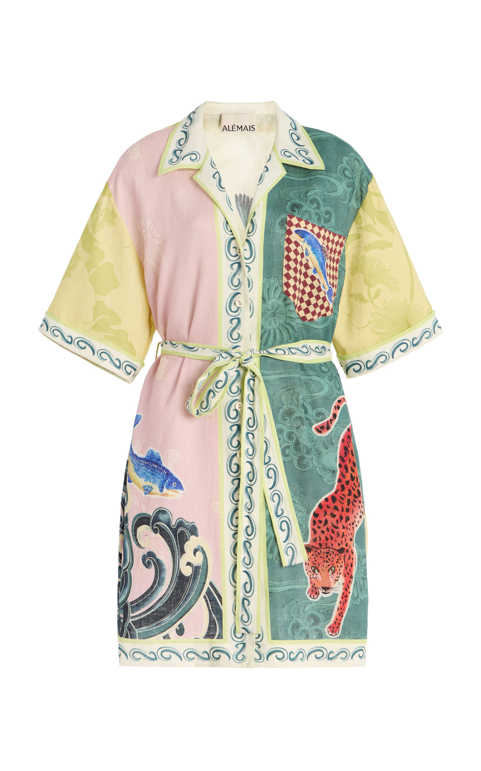 ALÉMAIS Rochester Linen Mini Shirt Dress
