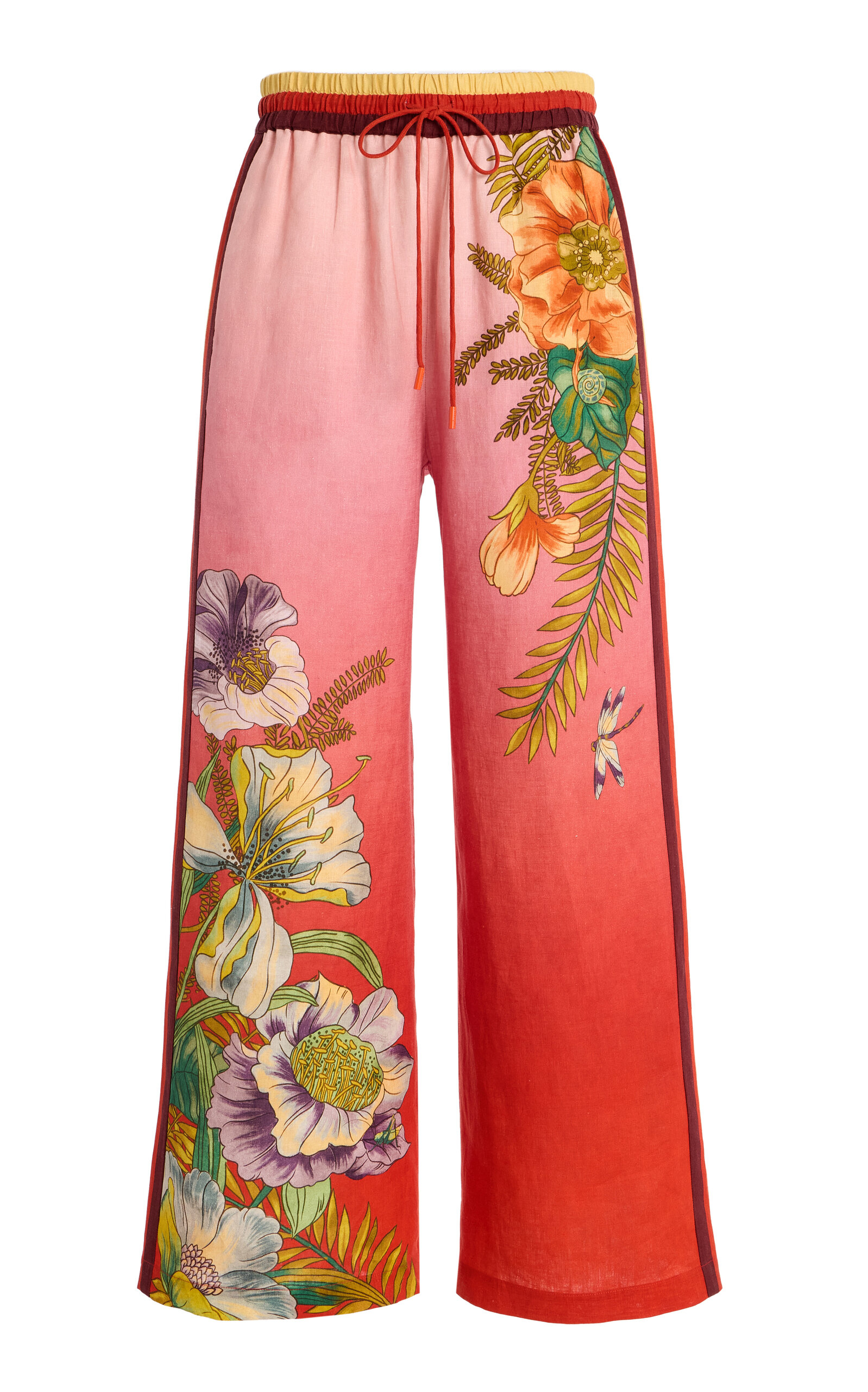 ALEMAIS Inez Ombré Linen Wide-Leg Pants