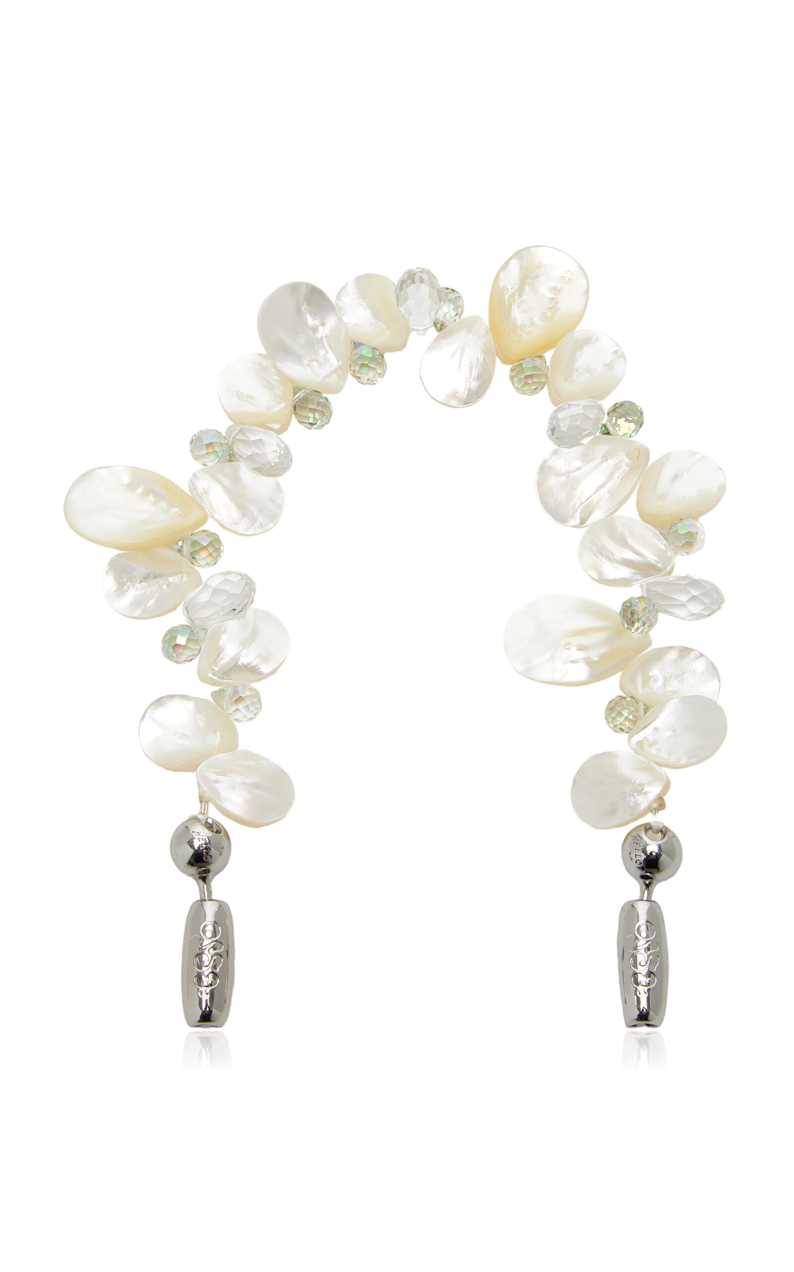 Ossa Exclusive Mother-of-Pearl Wristlet Phone Strap - White - OS