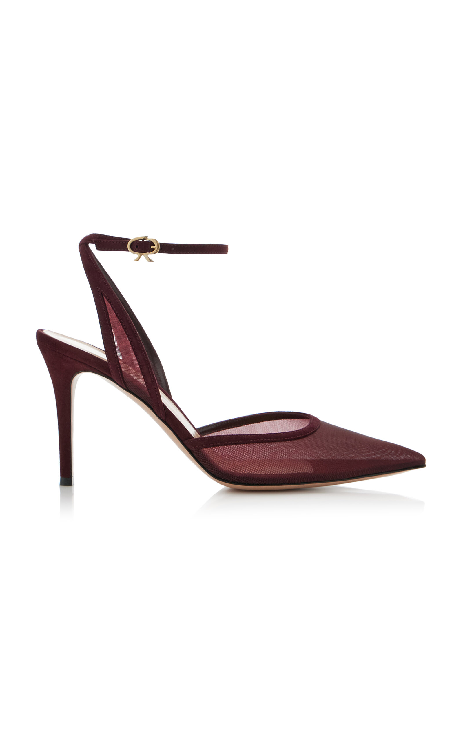 Gianvito Rossi Suede-organza Pumps