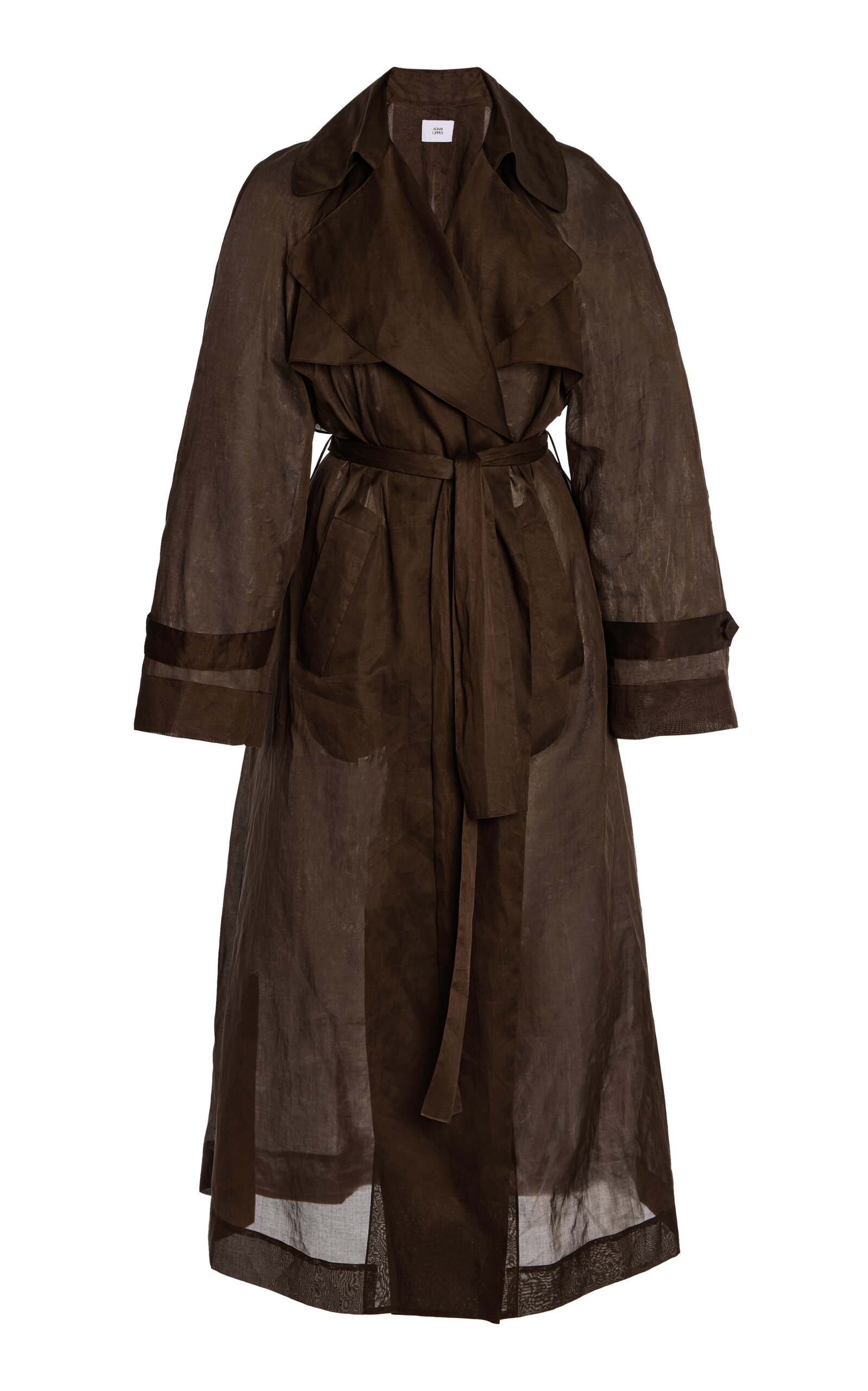 Adam Lippes Jupiter Cotton Organdy Trench Coat - Brown - XS