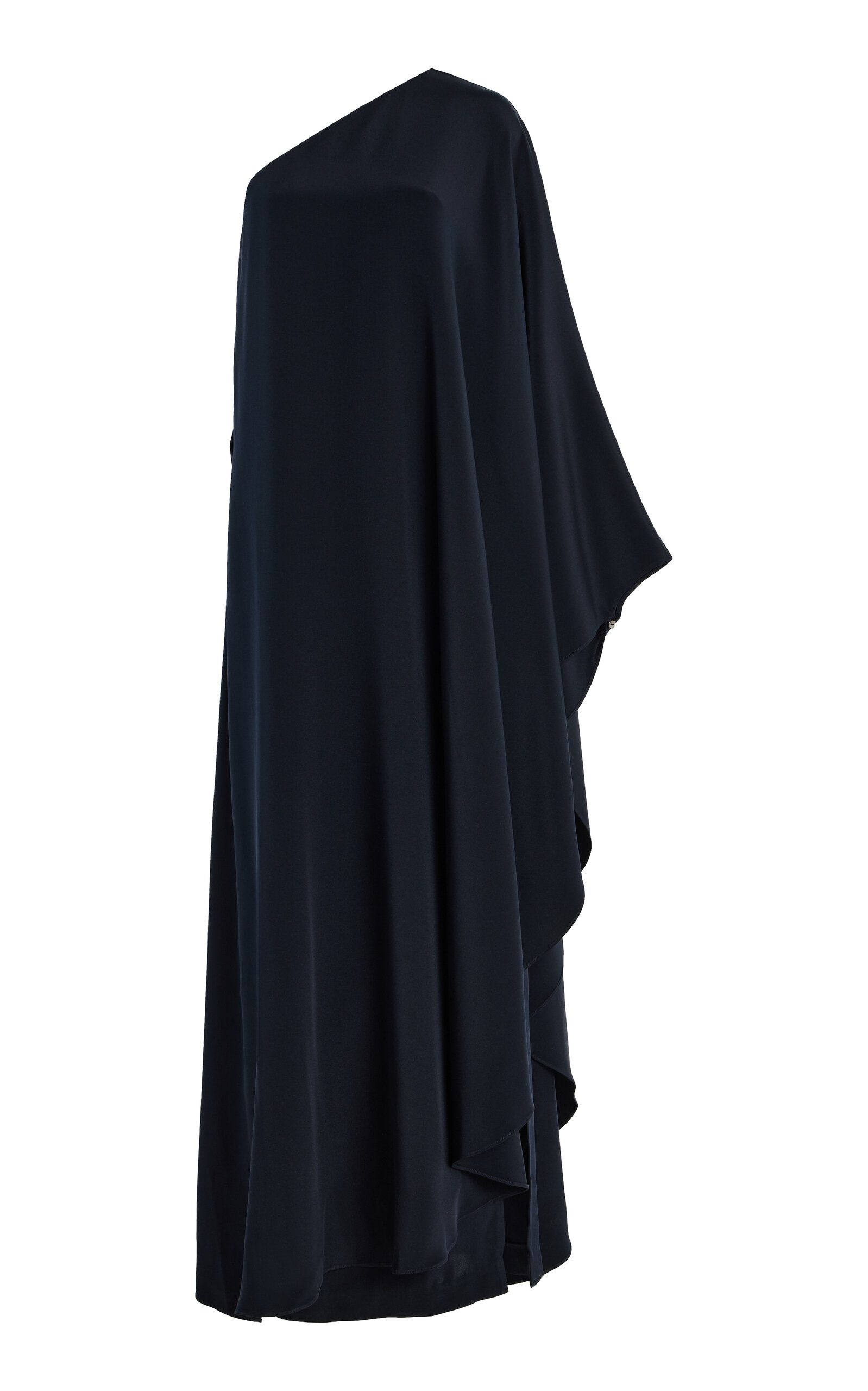 Adam Lippes Solene Silk Crepe Dress In Navy