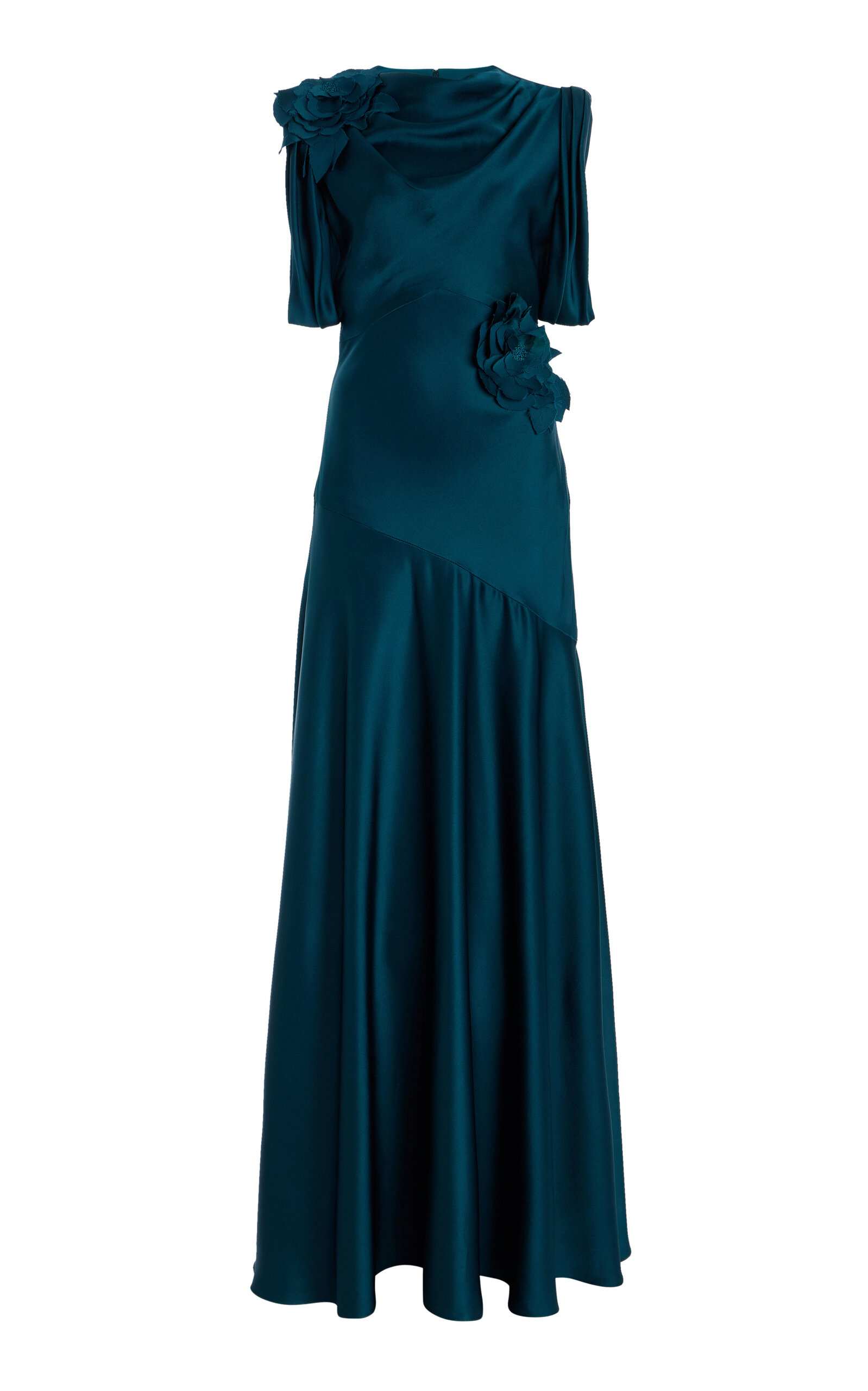 Erdem Embellished Satin Gown