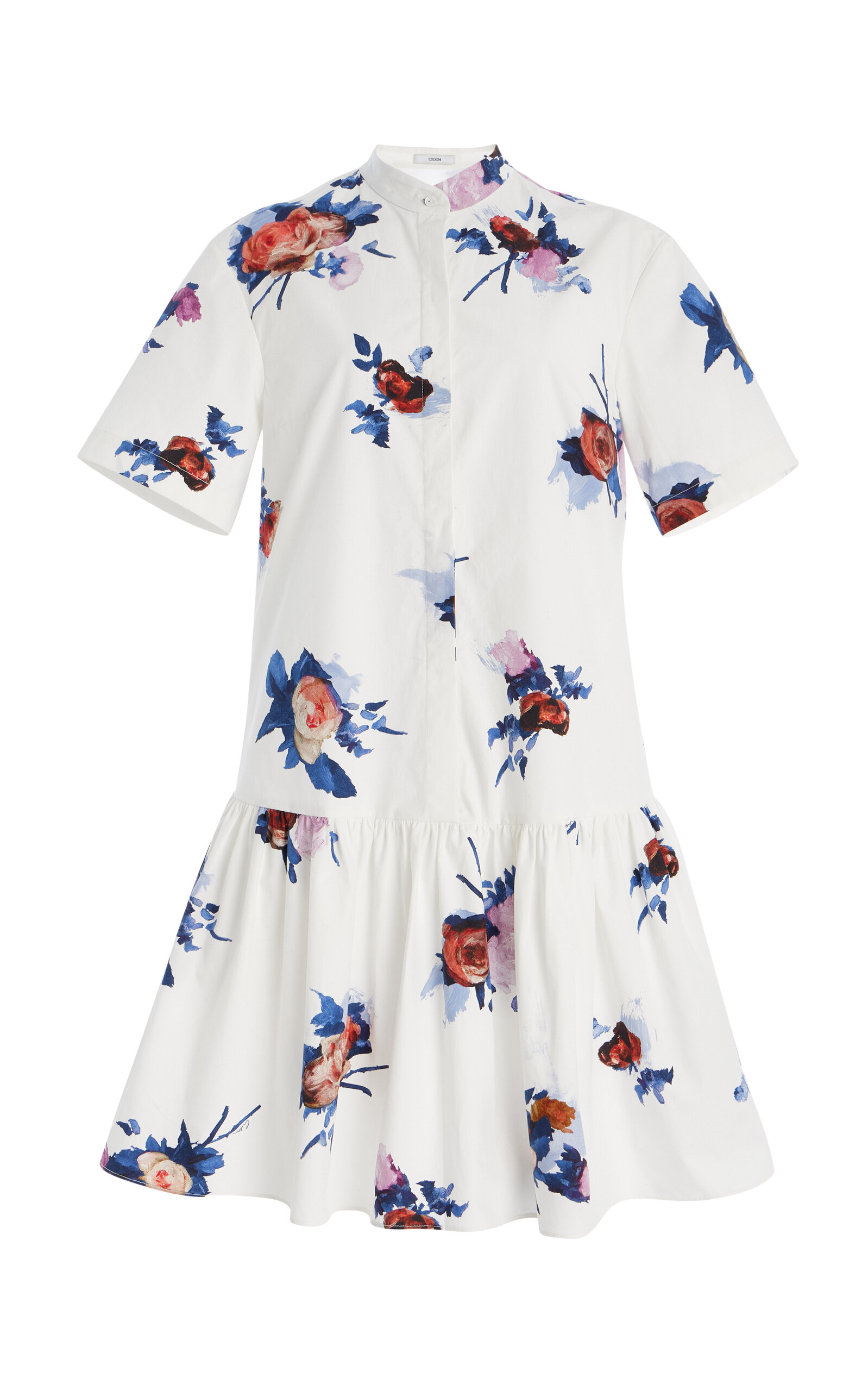 Erdem Floral-Print Cotton Mini Dress