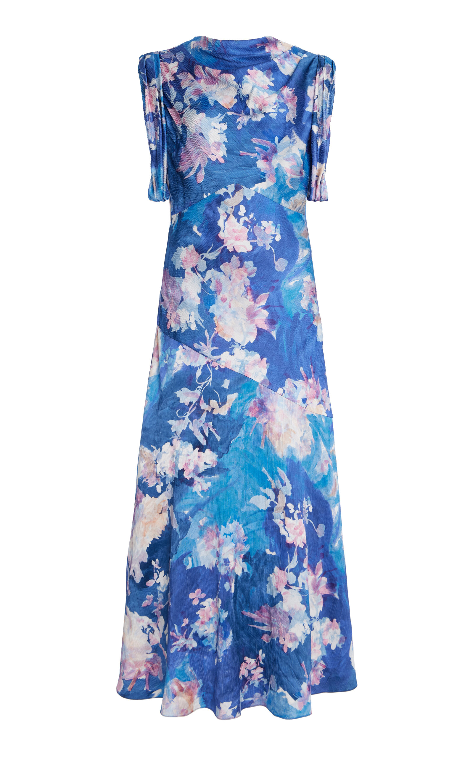 Erdem Printed Satin Midi Dress