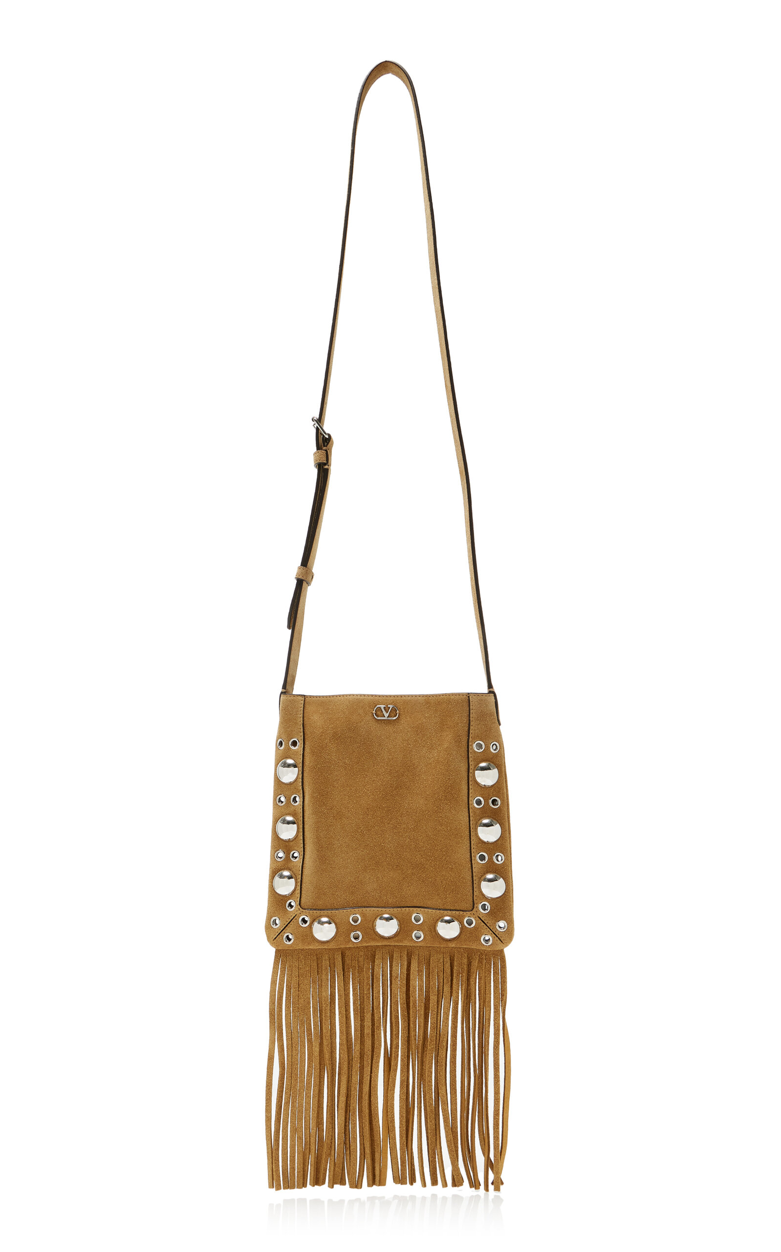 Valentino Garavani Small Nellcote Studded Suede Crossbody Bag - Moda Operandi