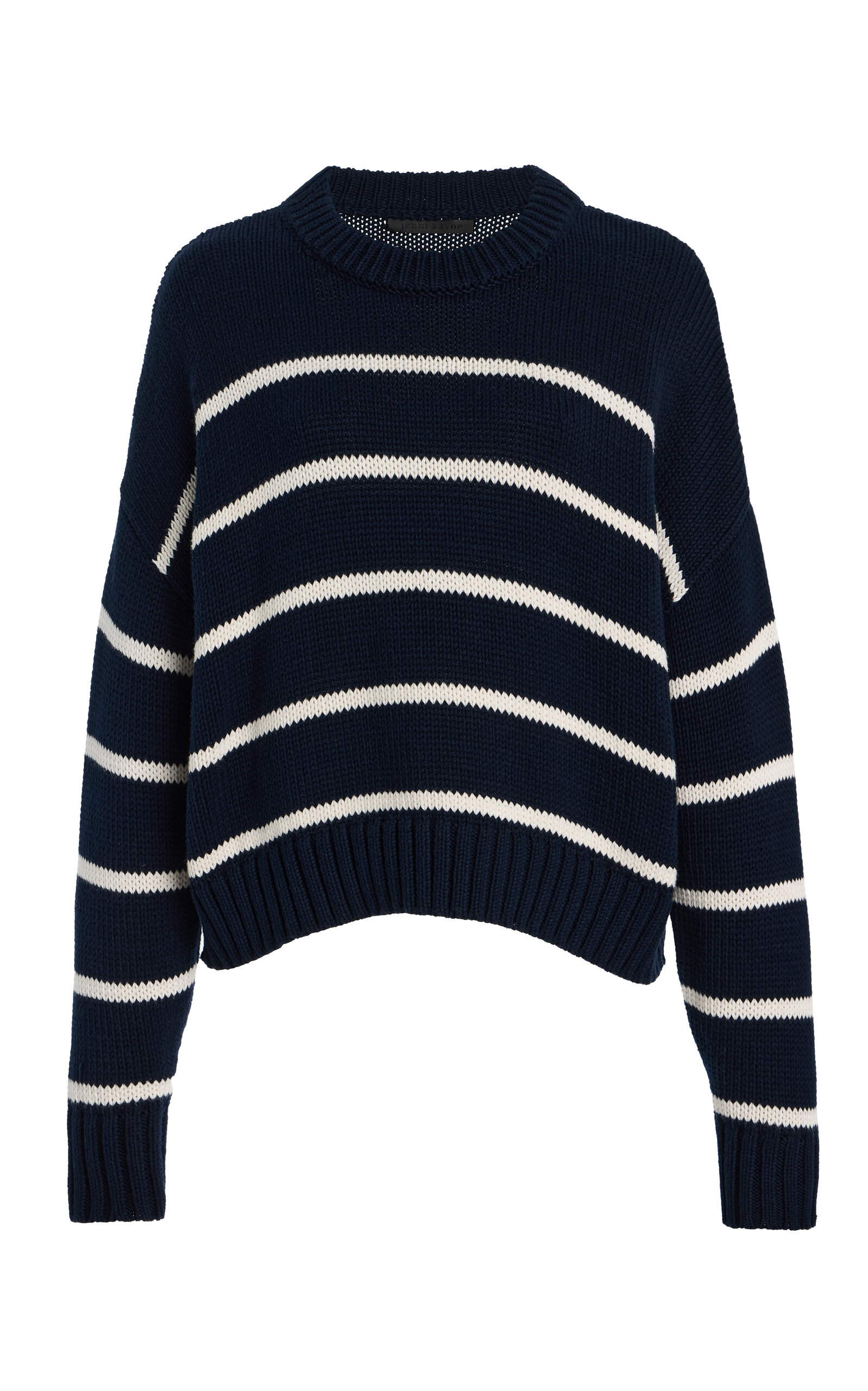 Jenni Kayne Chloe Striped Cotton Sweater - Navy