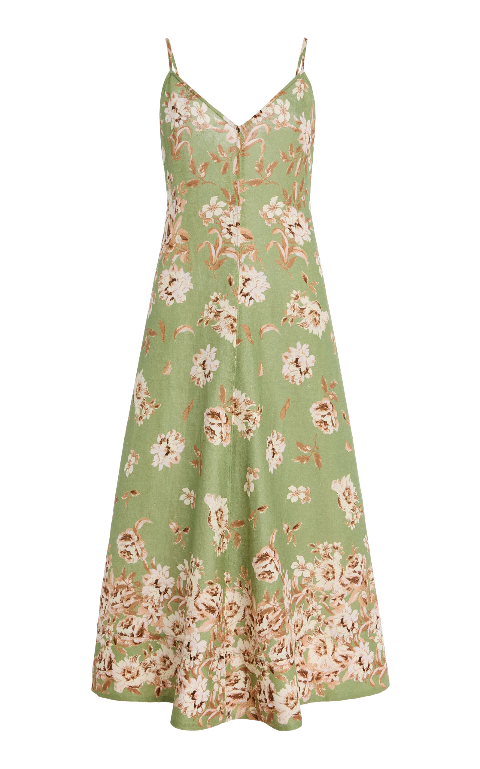 Cara Cara Mae Floral Linen Midi Dress