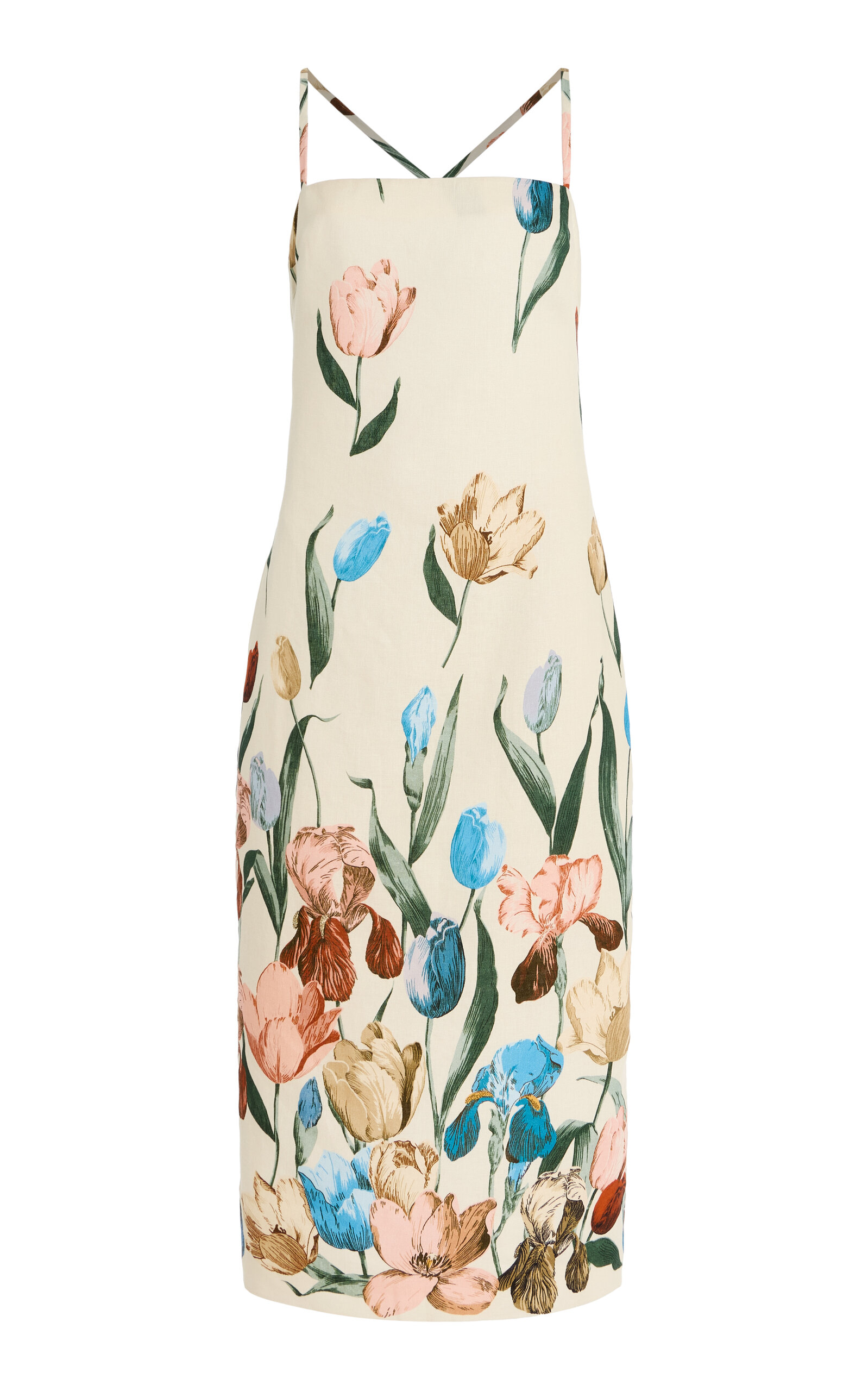Cara Cara Dria Floral Linen Midi Dress - Women's Clothing