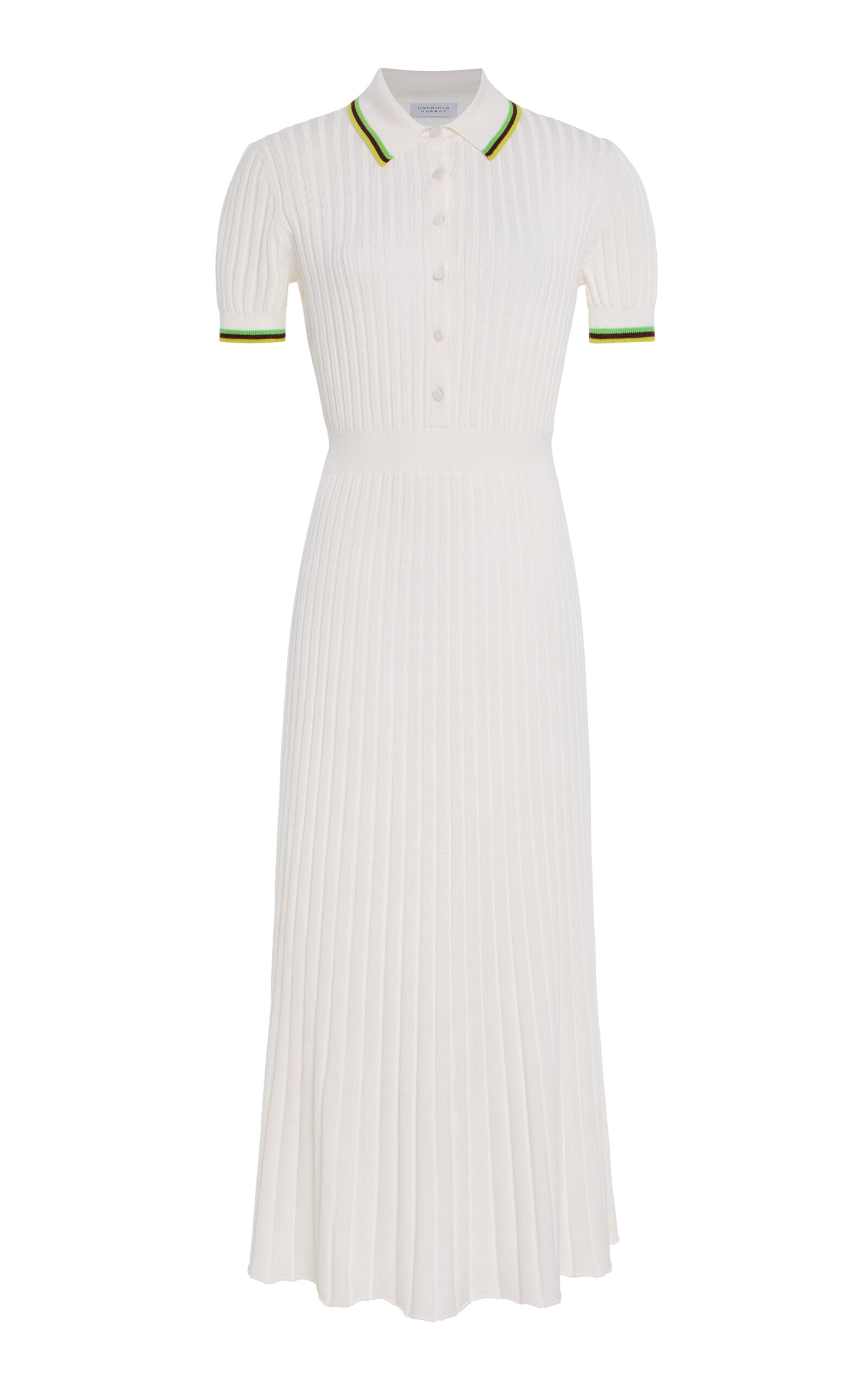 Eyot Knit Cashmere-Silk Maxi Polo Dress
