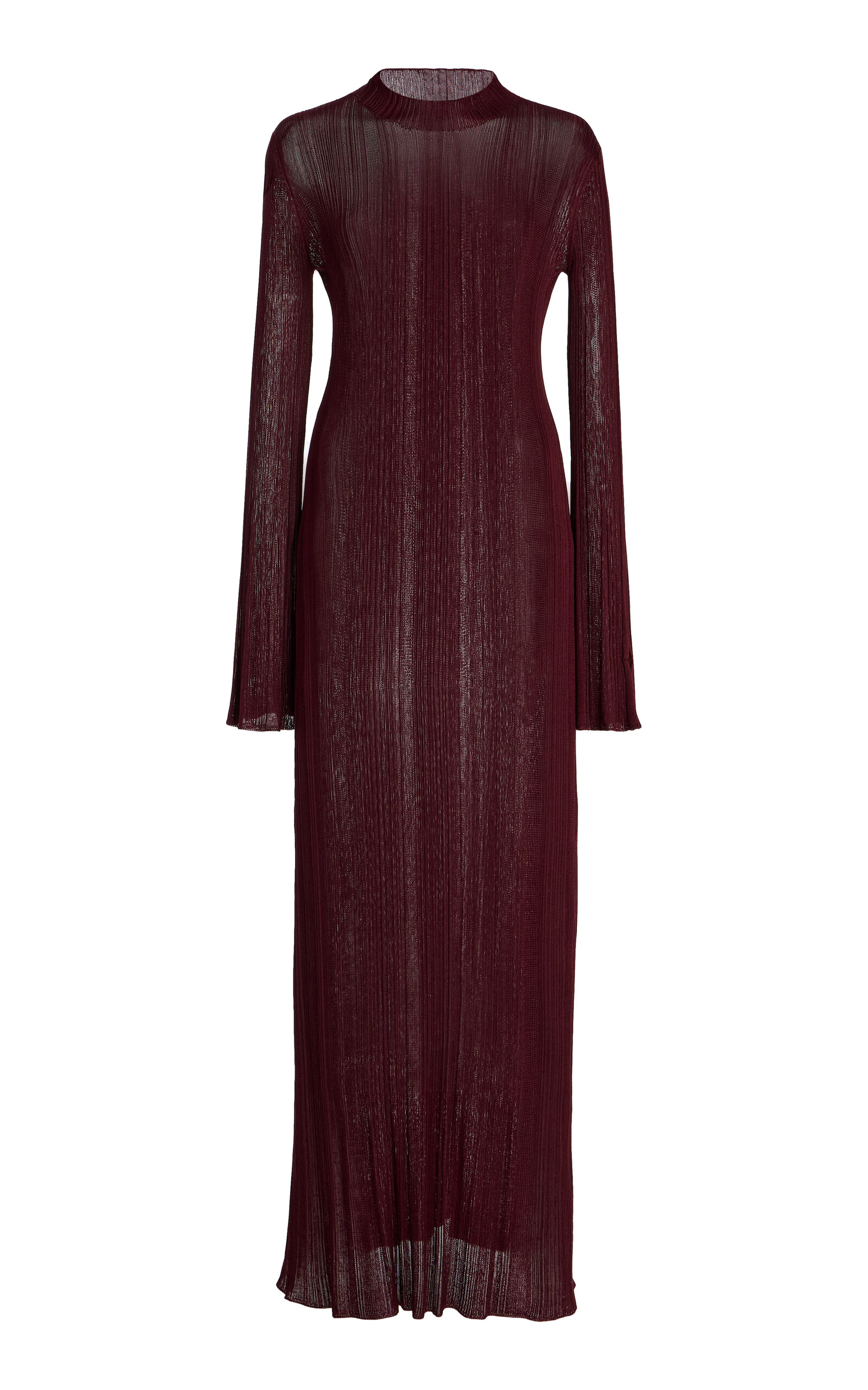 Gabriela Hearst Atira Knit Silk Maxi Dress In Brown