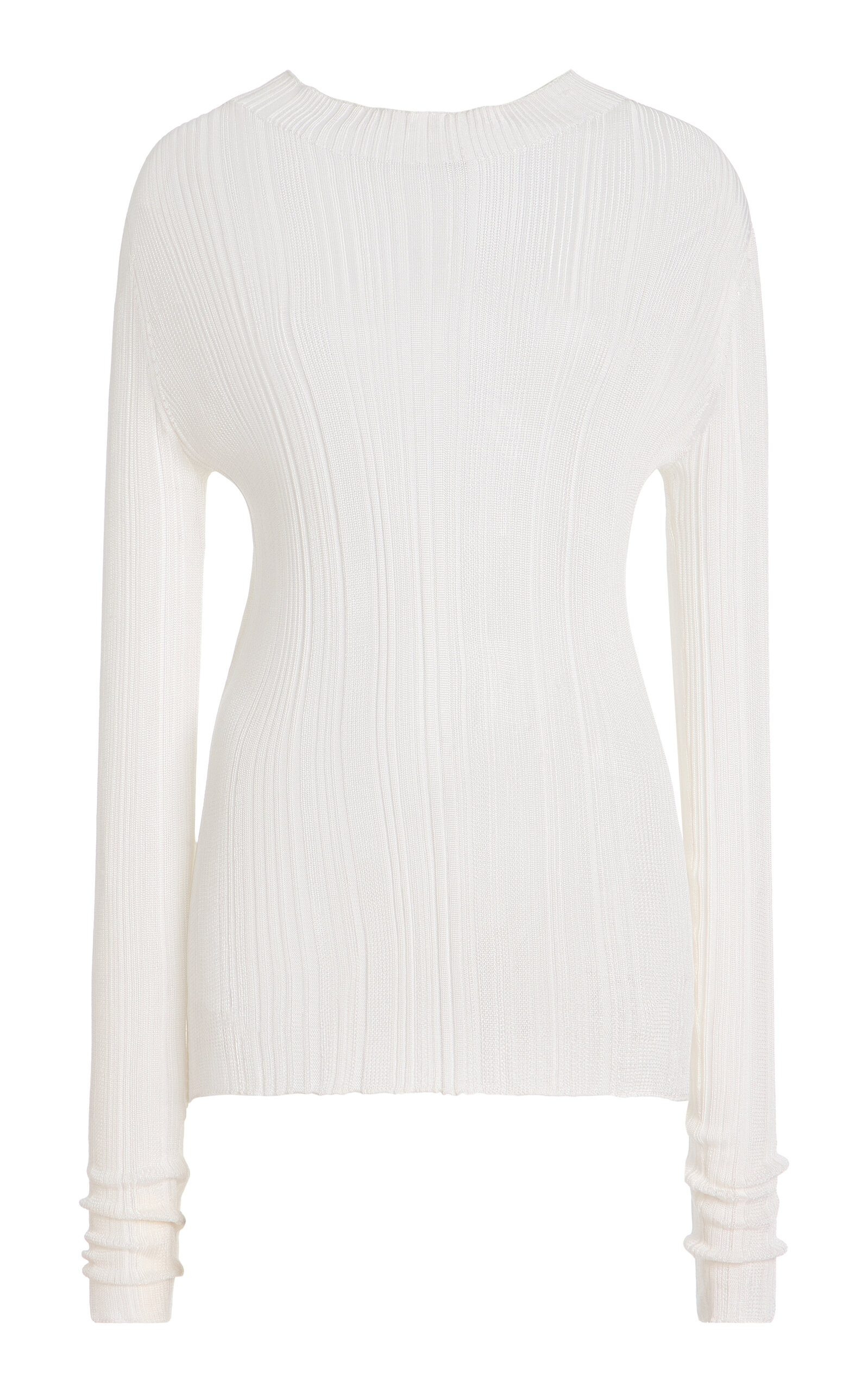 Gabriela Hearst Aveda Knit Silk Mock-Neck Top