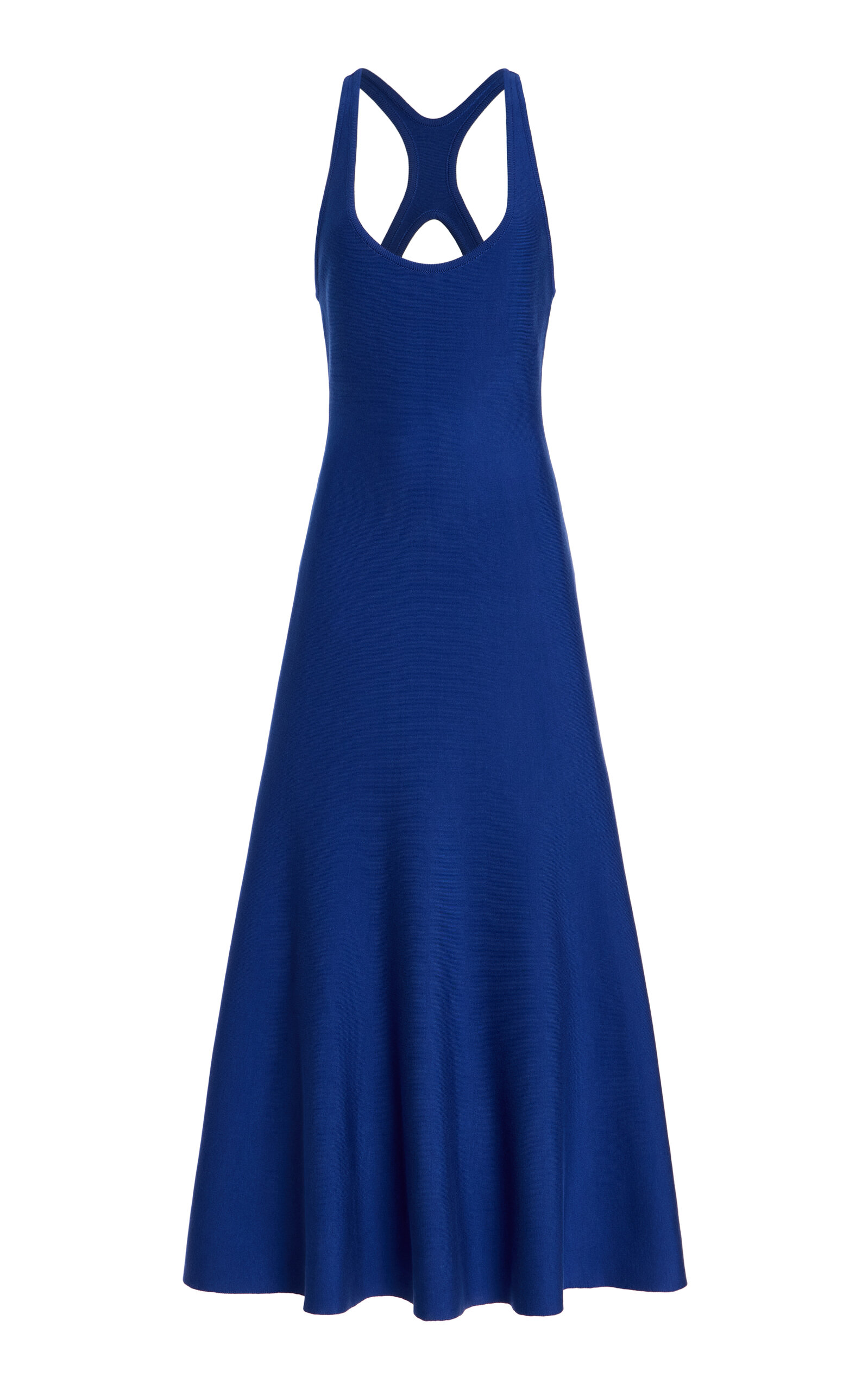 Gabriela Hearst Bastien Silk Racerback Midi Dress In Blue