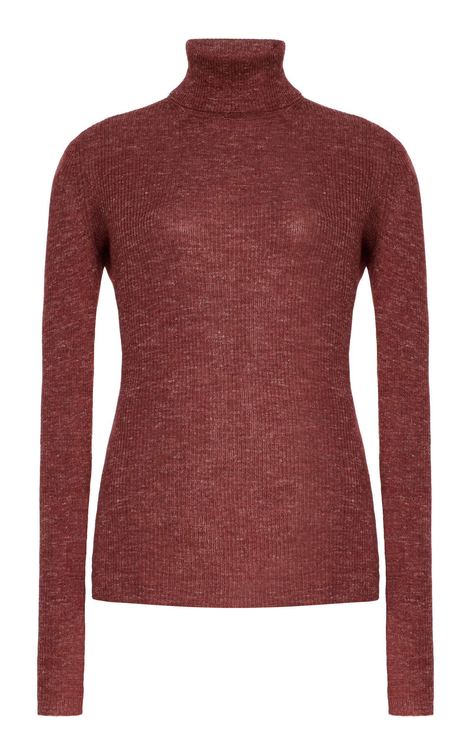Gabriela Hearst Aldona Cashmere; Silk And Hemp Turtleneck Top