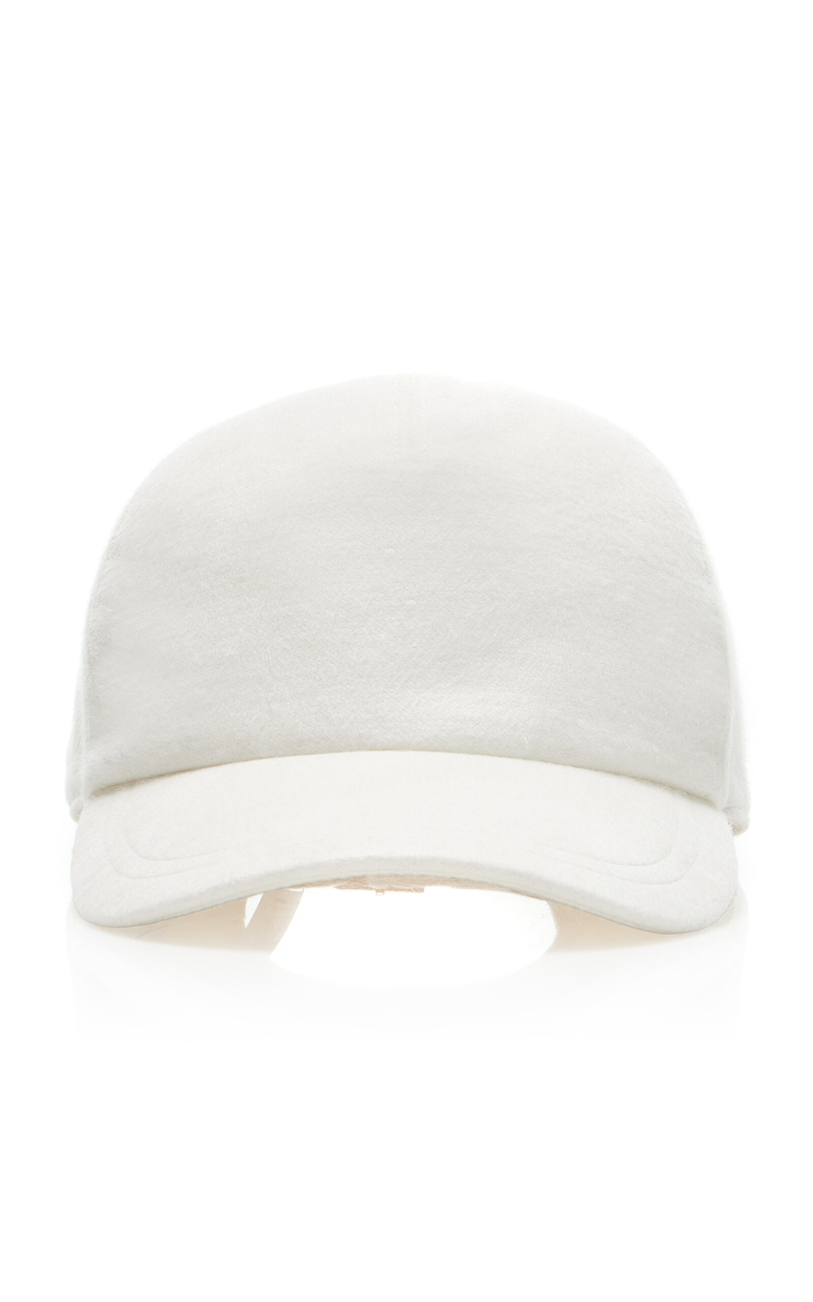 Gabriela Hearst Zed Silk-cashmere Boucle Baseball Hat In White