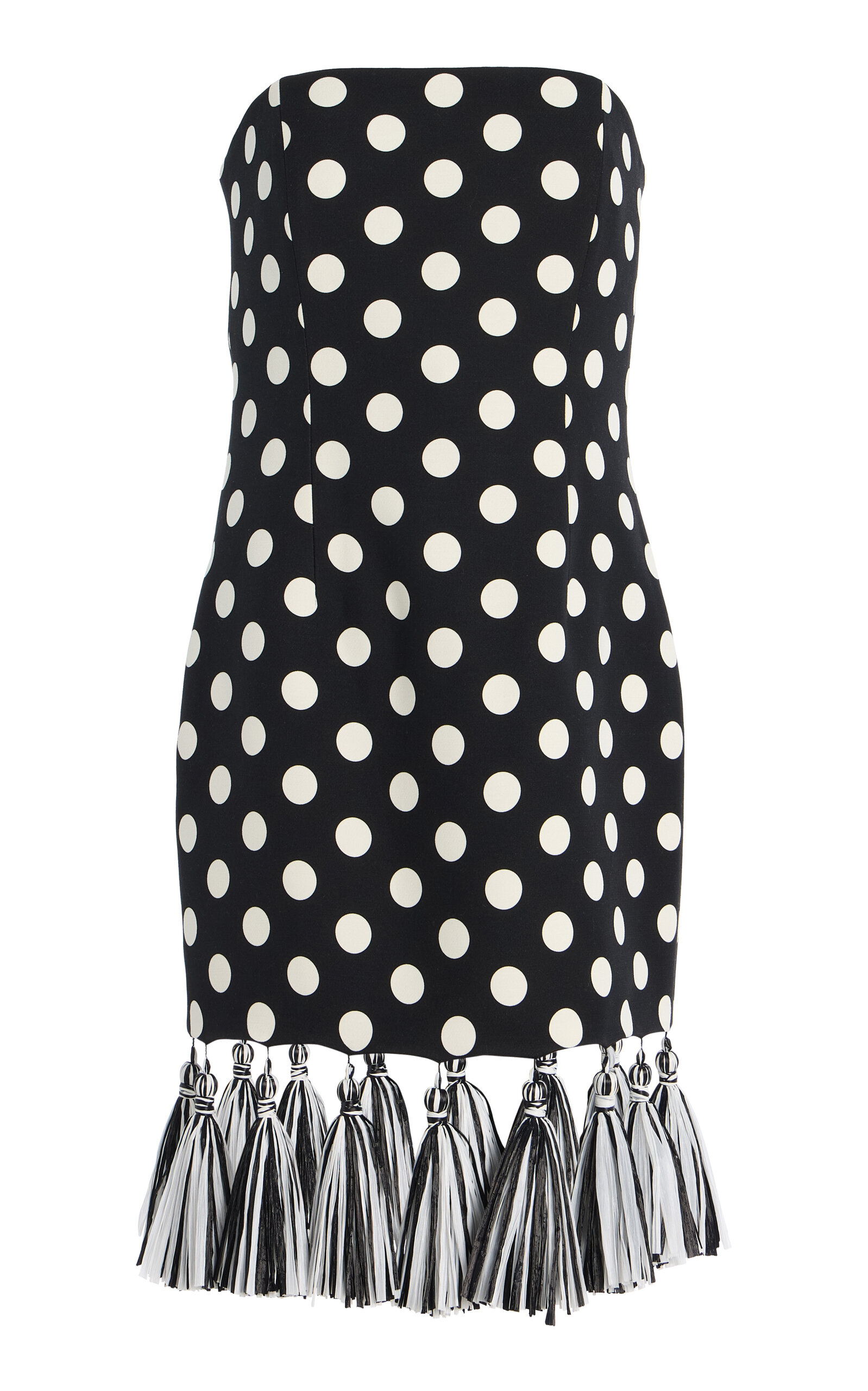 Brandon Maxwell Exclusive Riviera Tassel-Embellished Wool-Silk Mini Dress