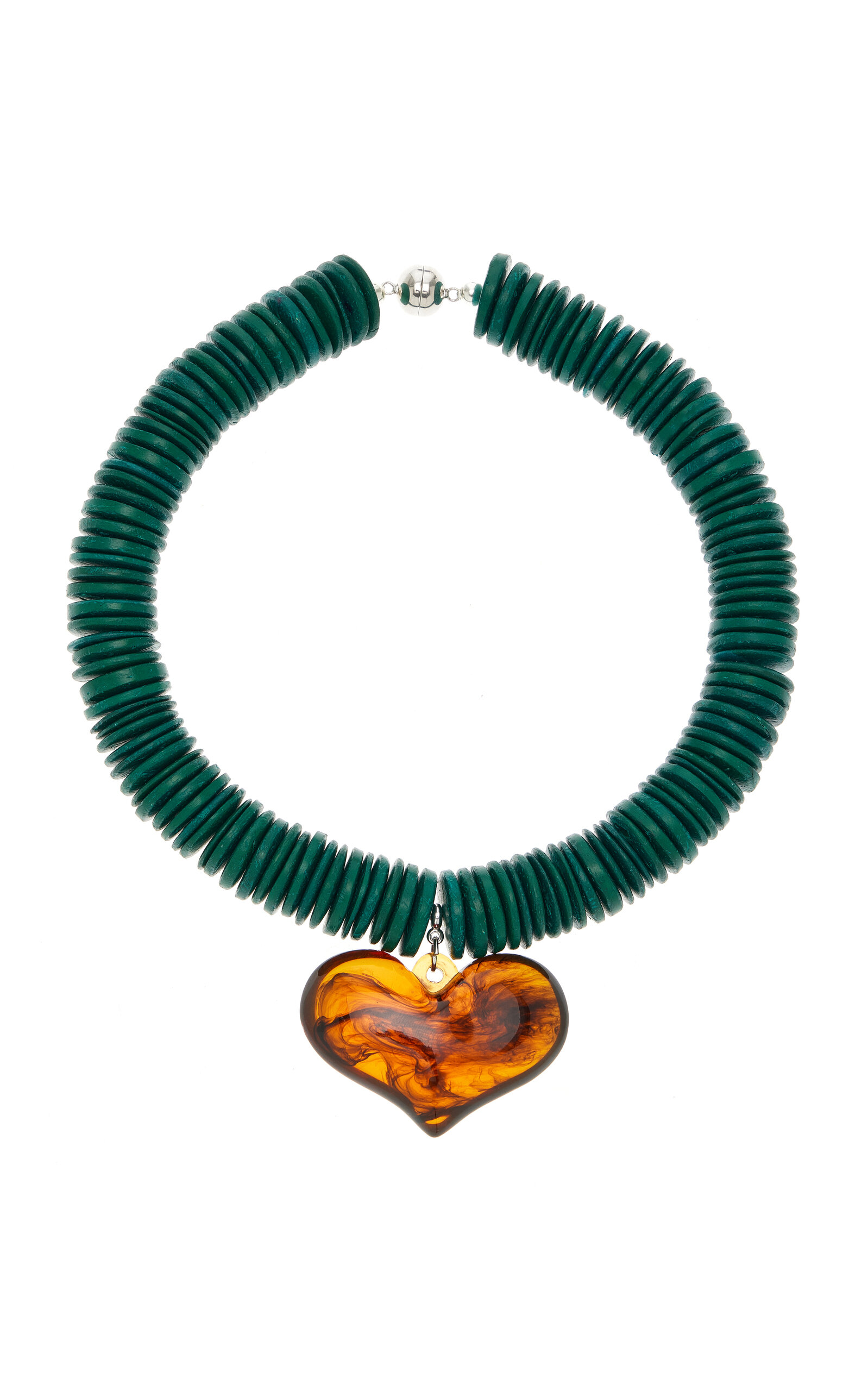 Julietta Exclusive Porto Stone Beaded Resin Necklace - Green - OS - Moda Operandi