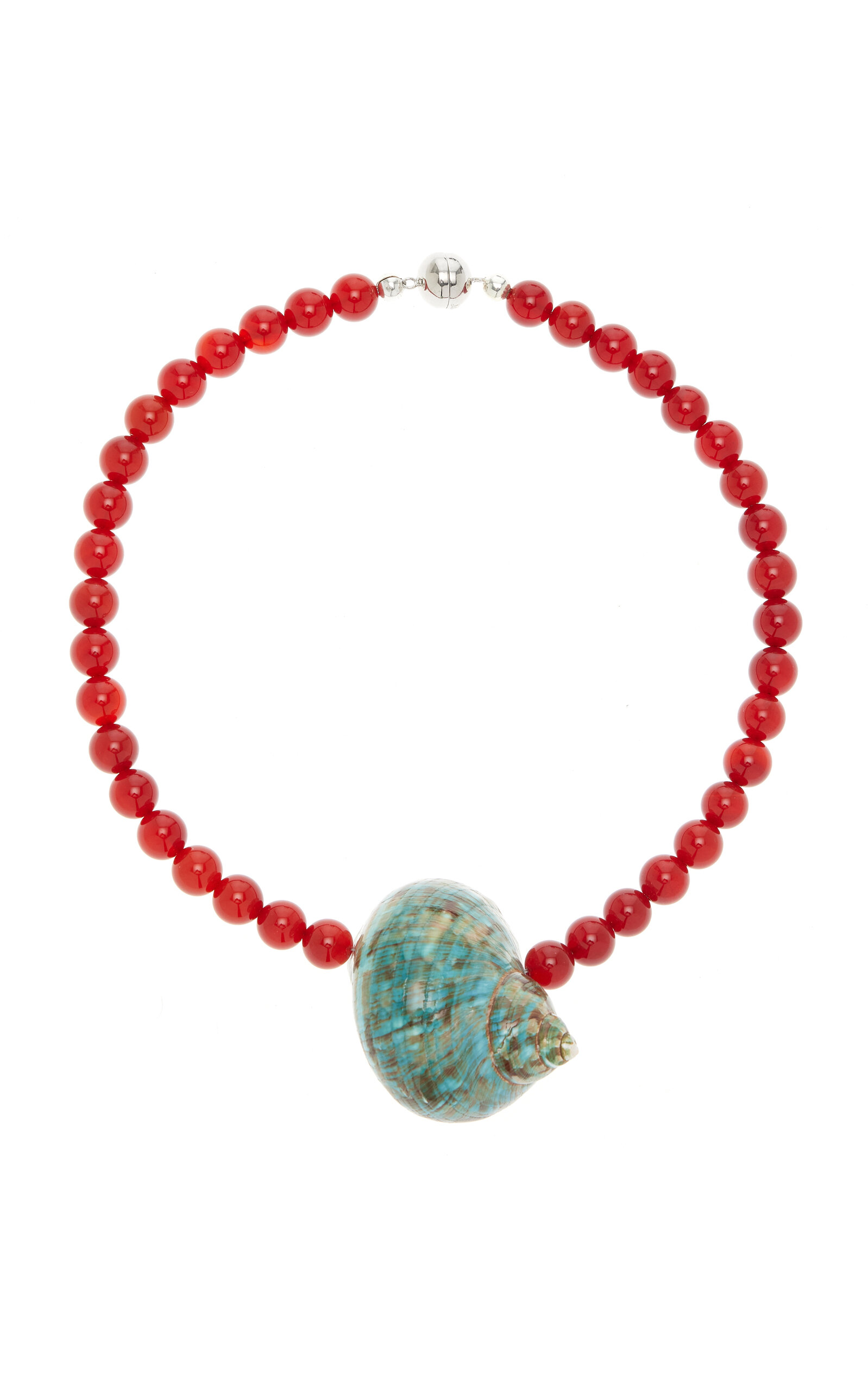 Julietta Exclusive Sardinia Carnelian Shell Necklace - Red - OS - Moda Operandi