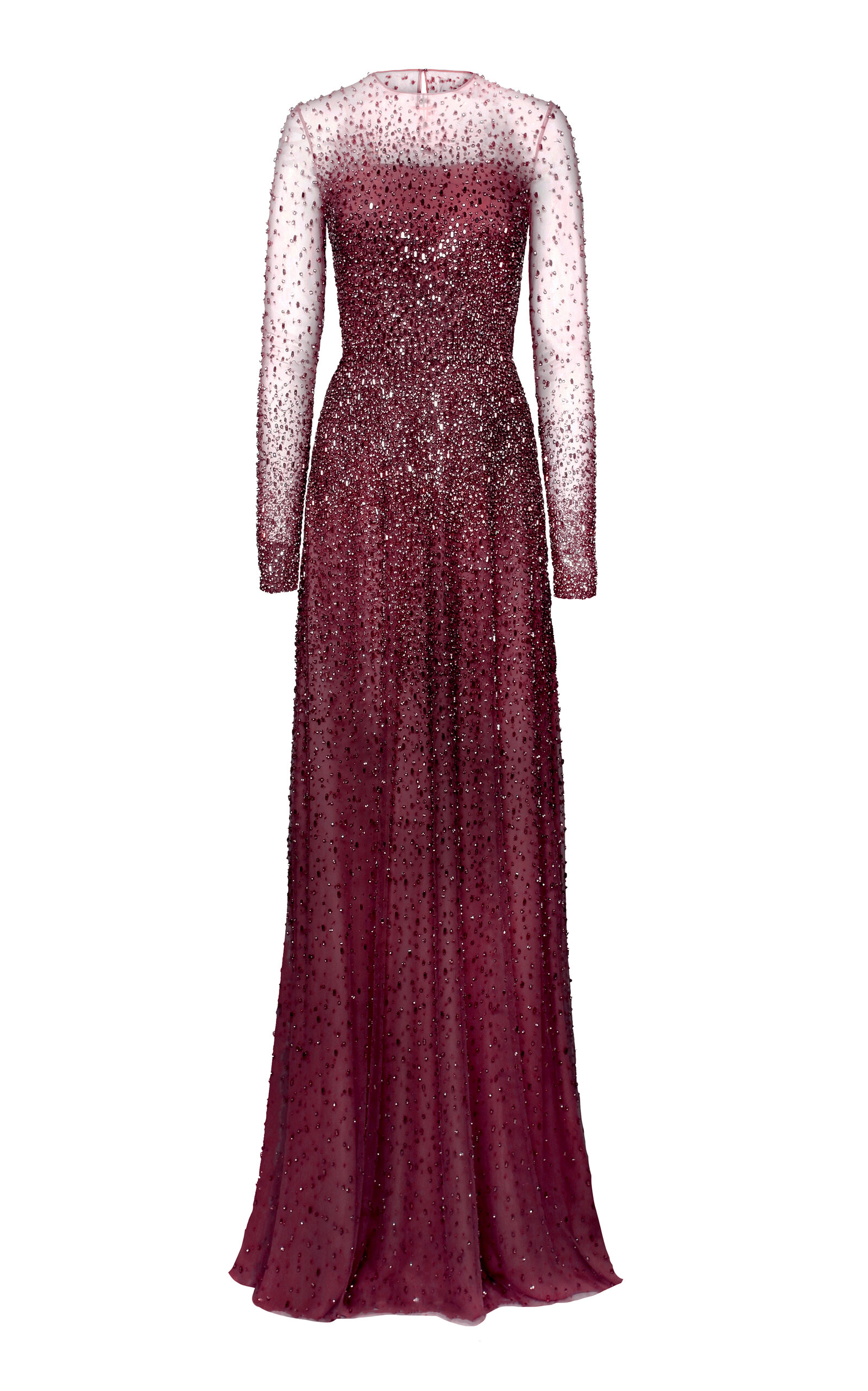 Naeem Khan Ombre Crystal-Embellished Gown