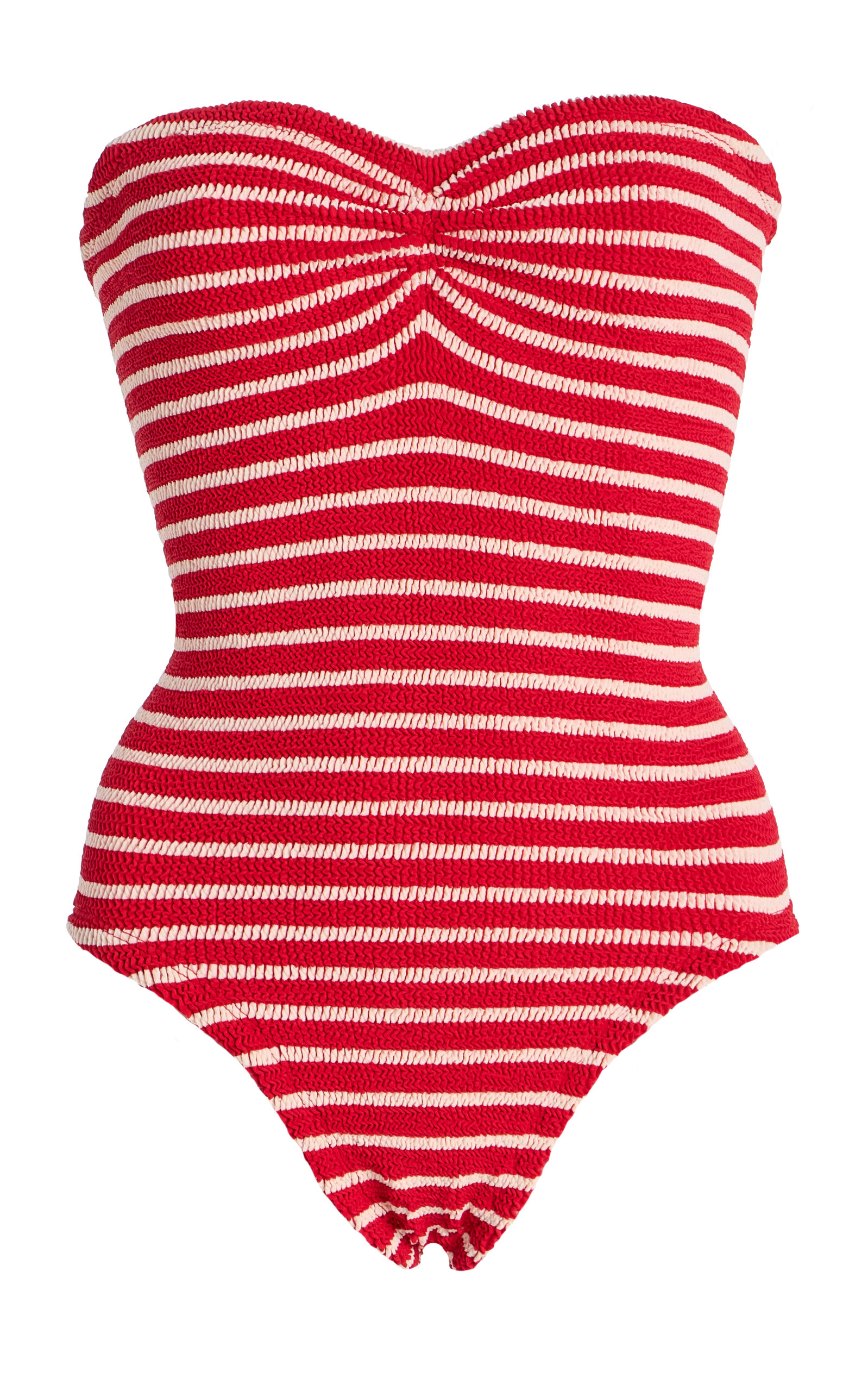 Hunza G Brooke Strapless One-Piece Swimsuit - Stripe - OS
