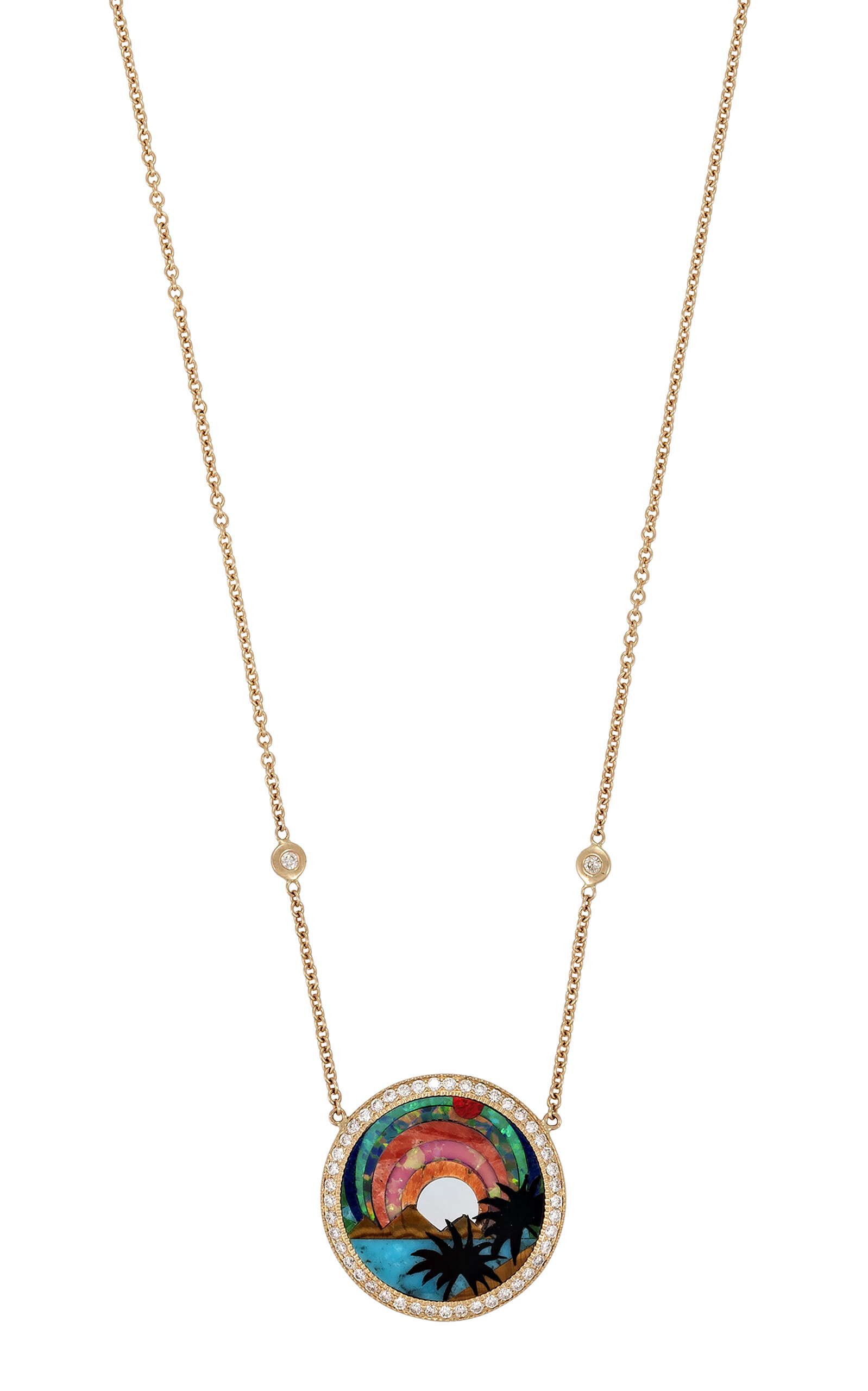 14K Yellow Gold Diamond Necklace