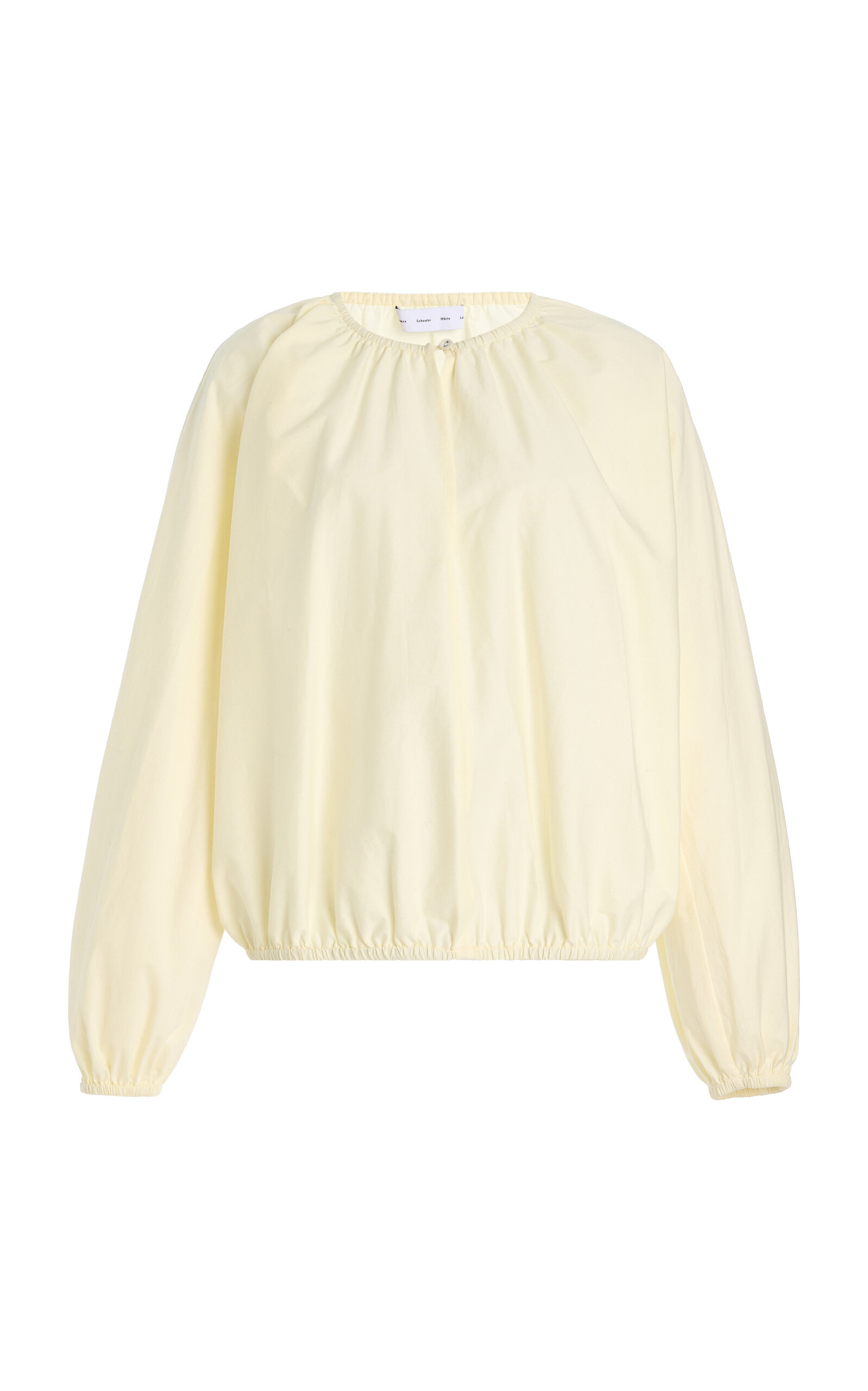 Proenza Schouler White Label Wendy Tech-Poplin Top - Yellow