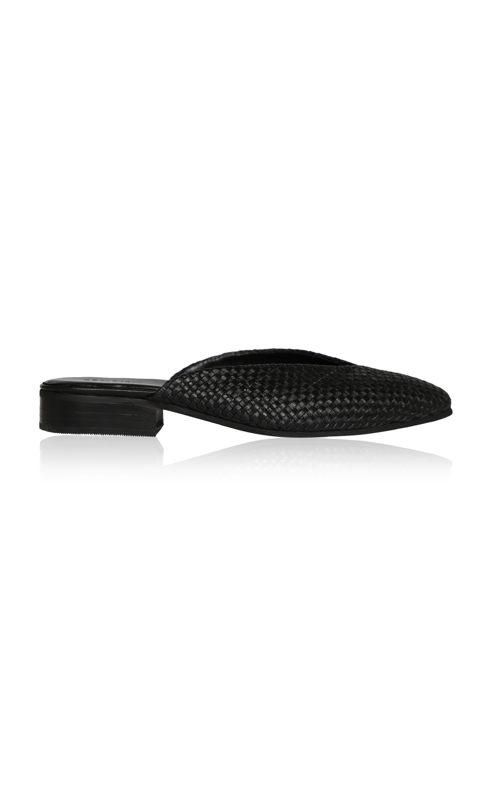 Bembien Faye Woven Leather Mules In Black