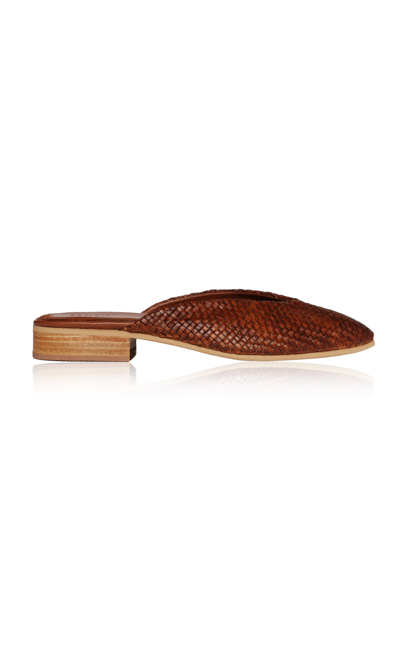 Faye Woven Leather Mules