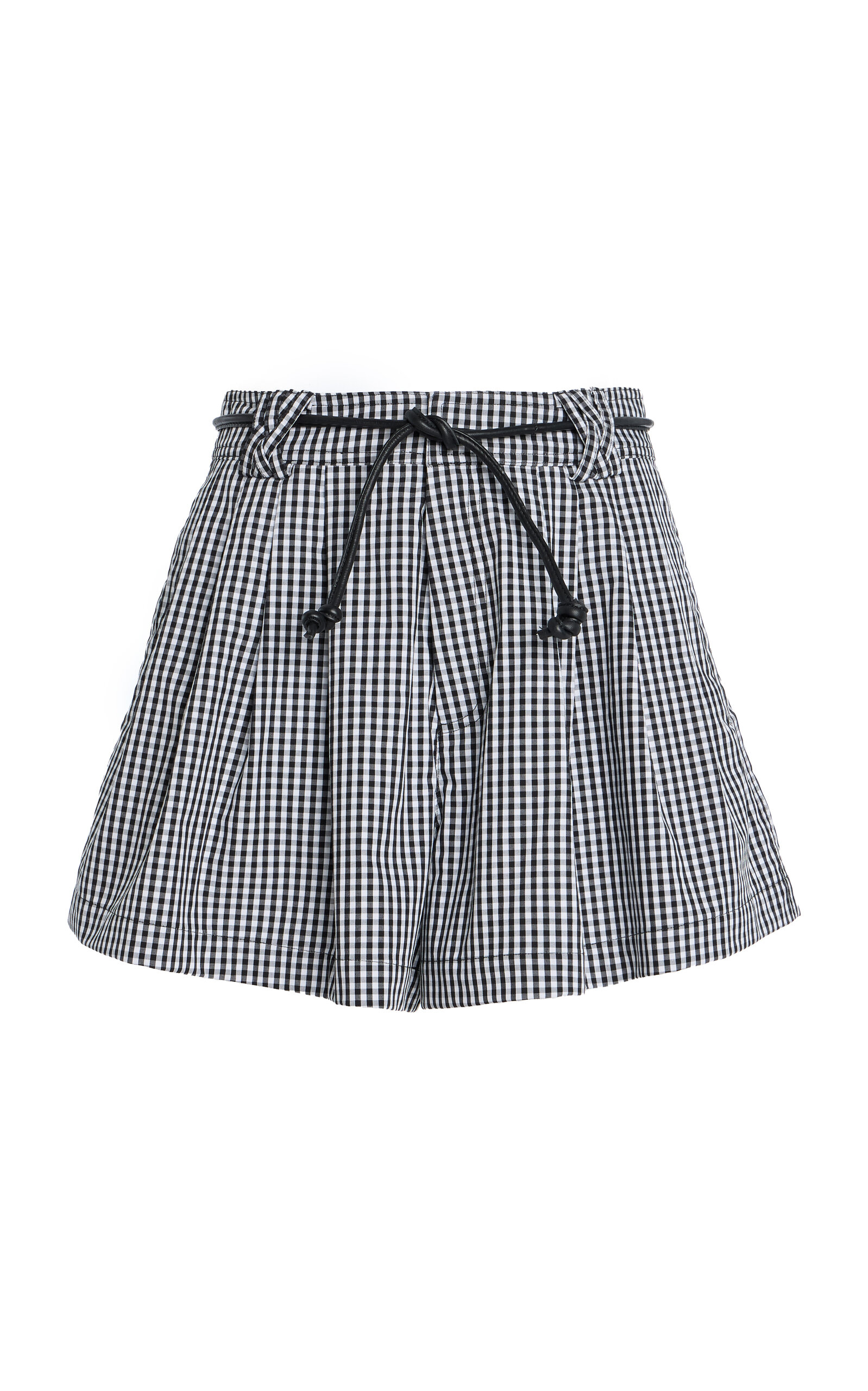 Sea Neci Belted Gingham Cotton Shorts