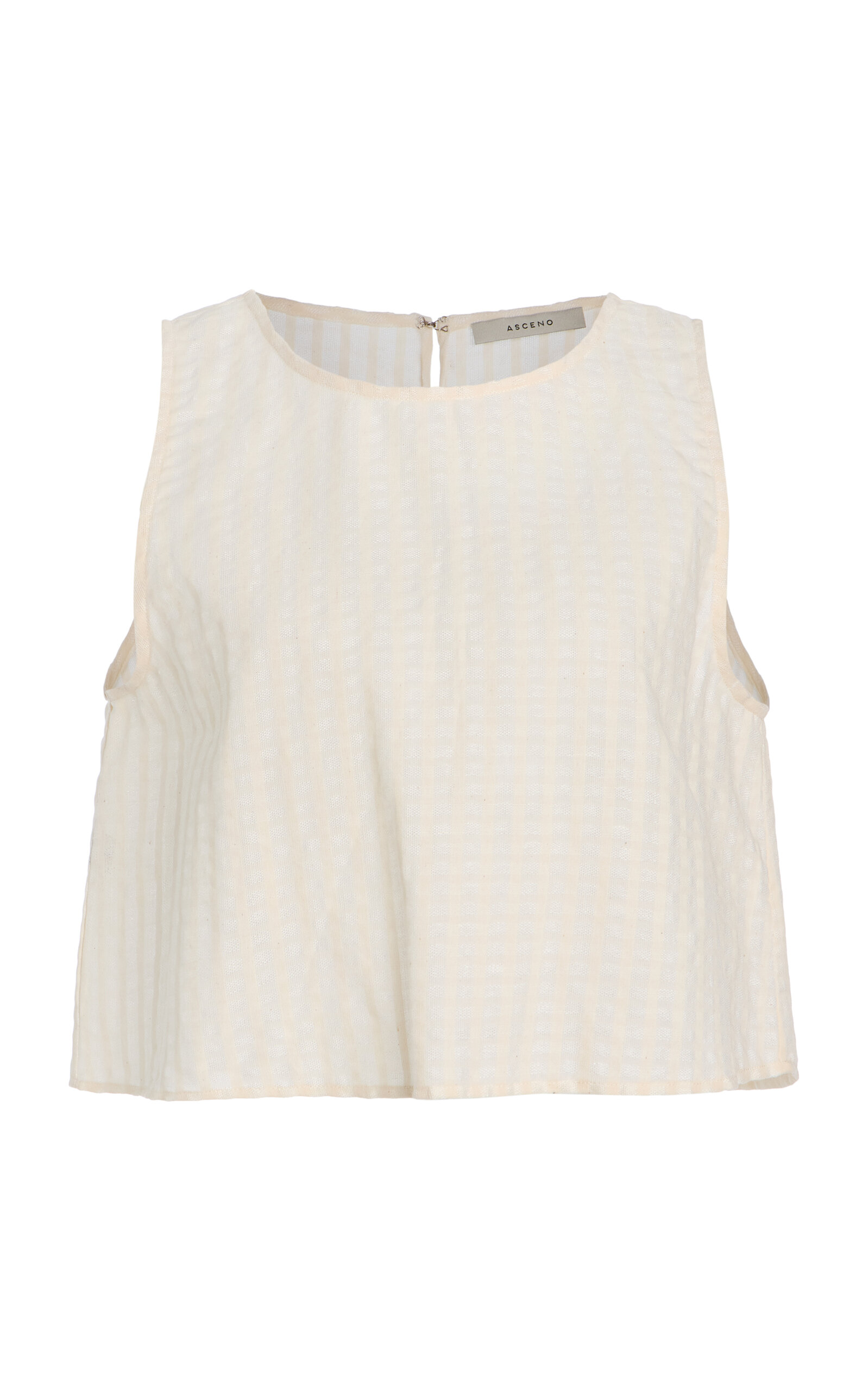 Asceno The Kobe Cotton-Linen Top