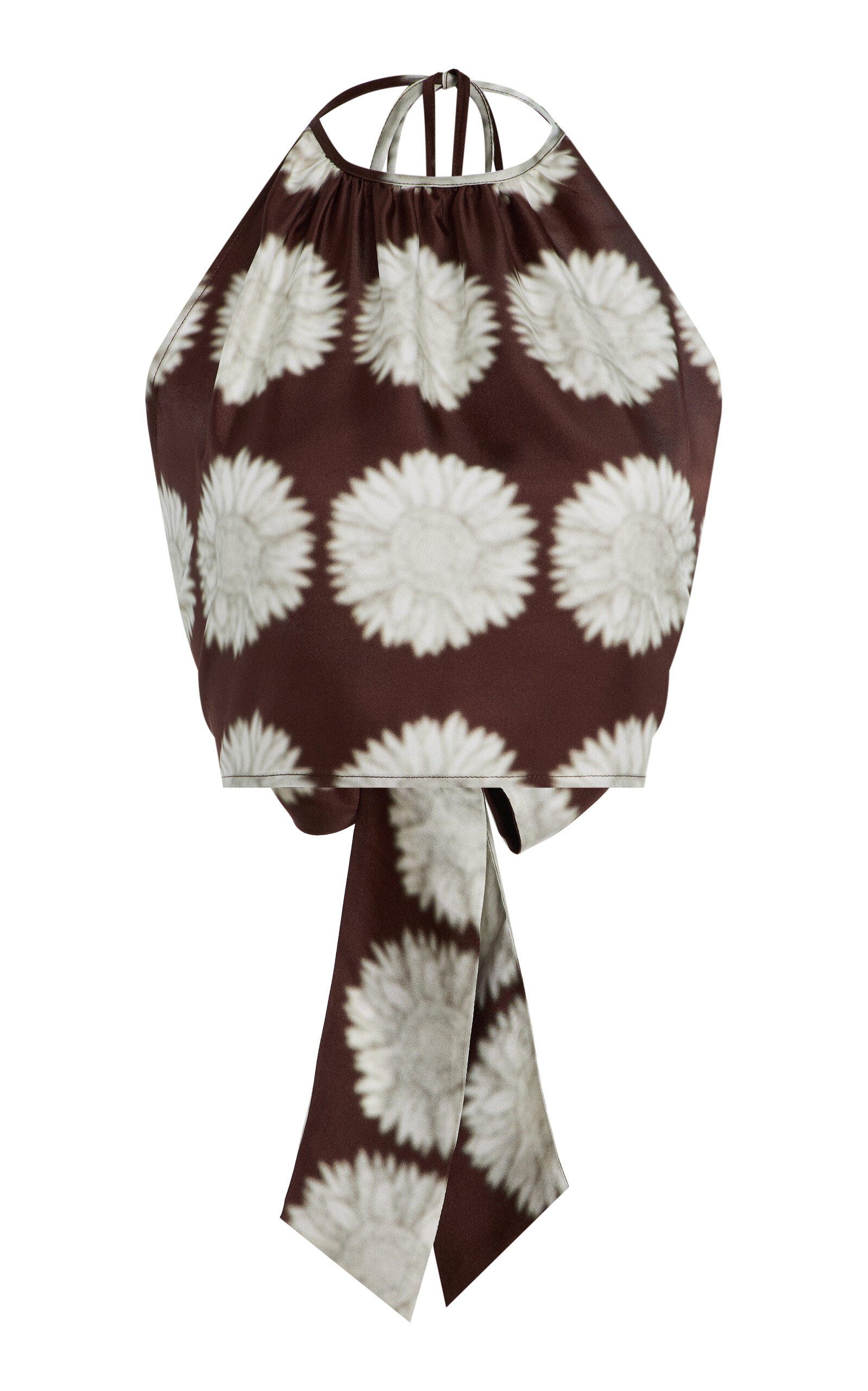 Asceno The Bello Floral-Print Silk Top