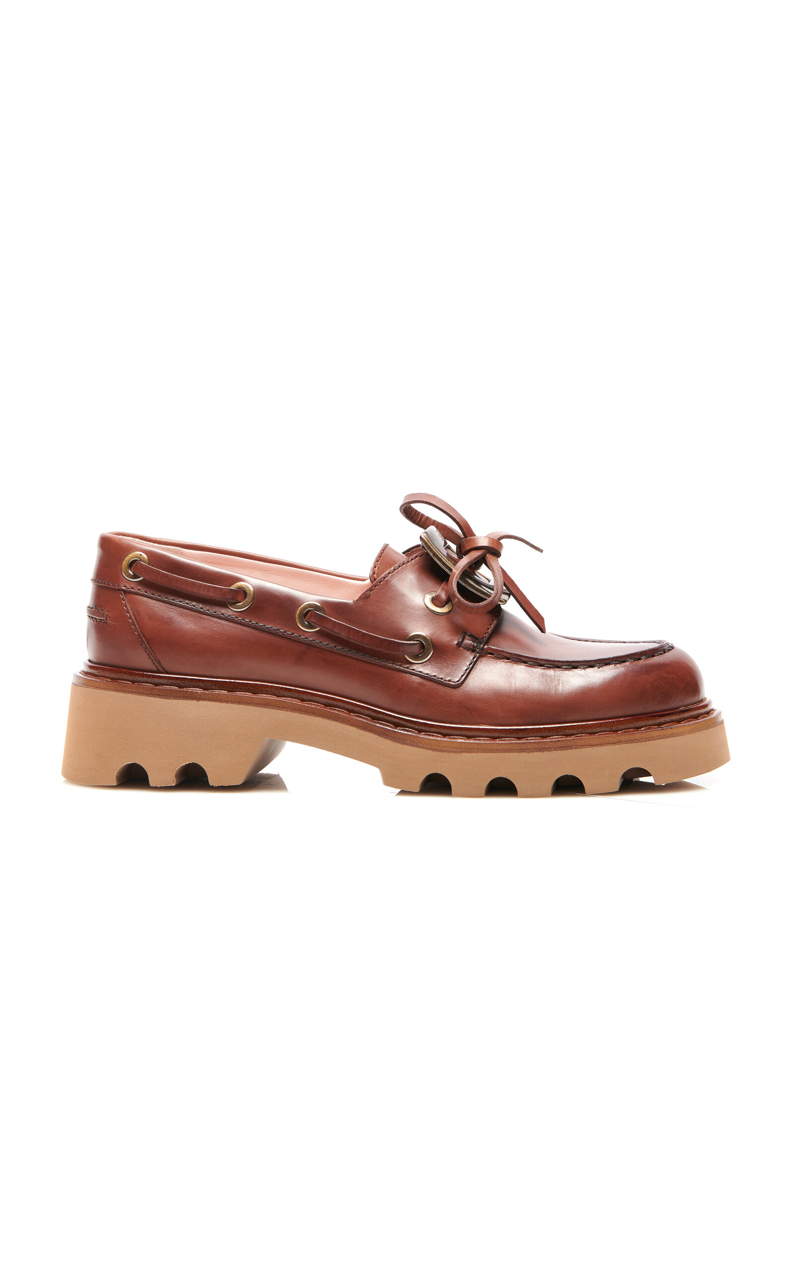 Roger Vivier Viv Rangers Leather Boat Shoes