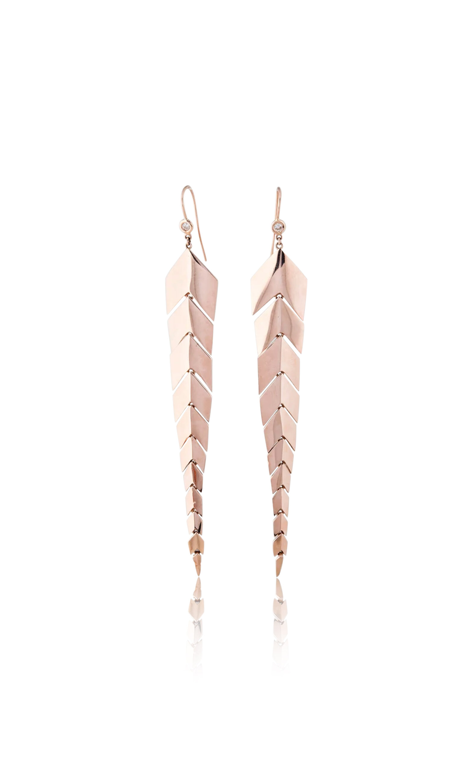 14K Yellow Gold Diamond Earrings