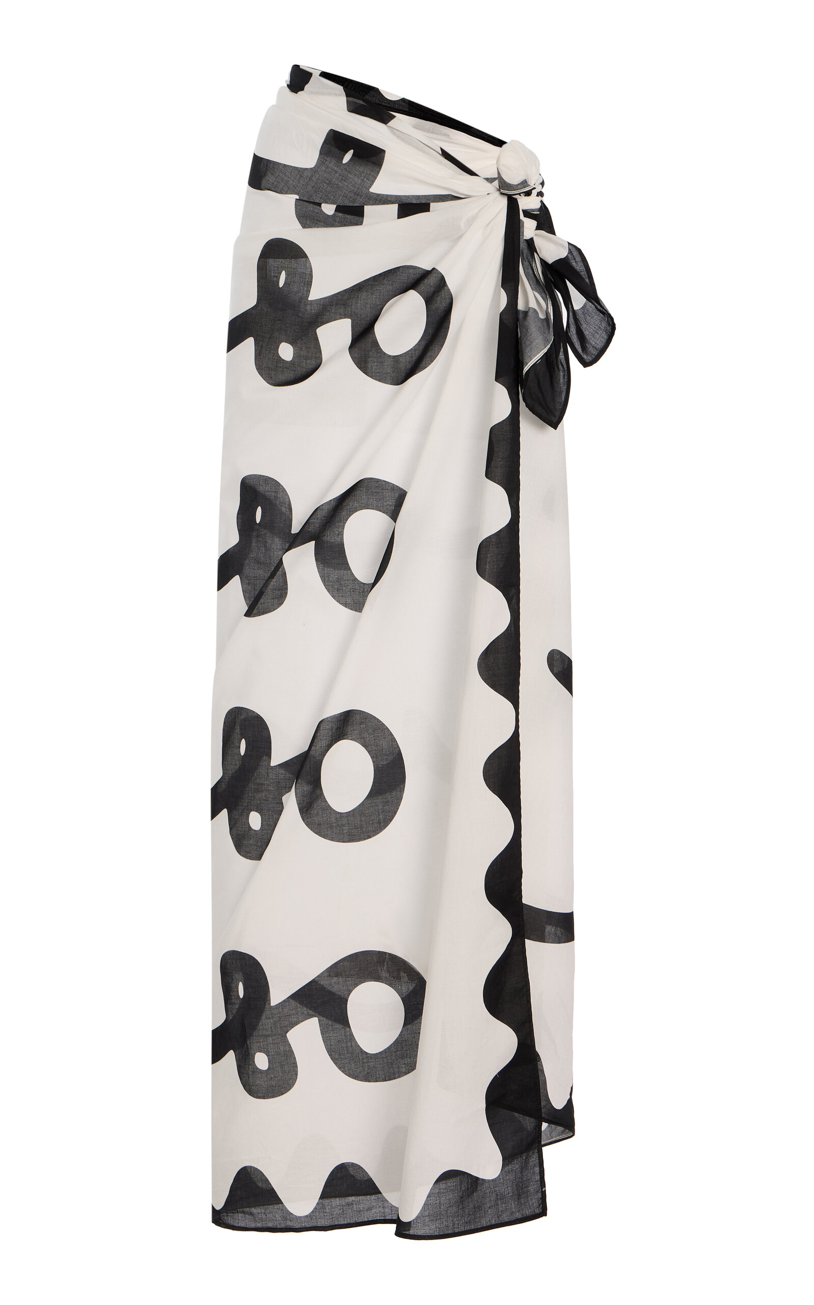 Significant Other Marcella Cotton Sarong - Black/white - OS