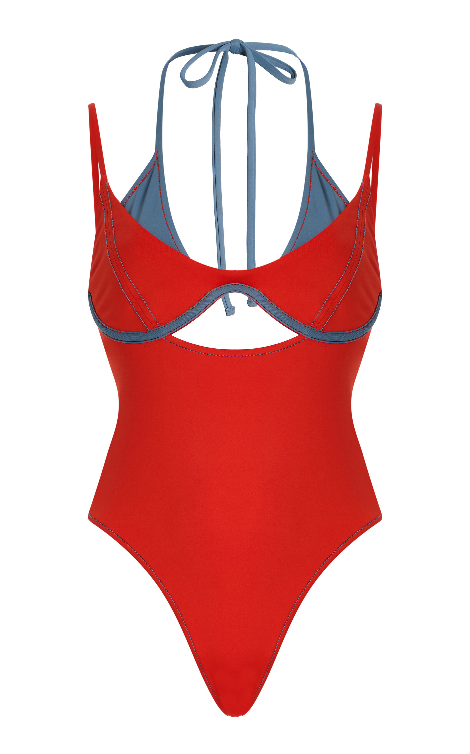 Caris Layered Cutout One-Piece Swimsuit