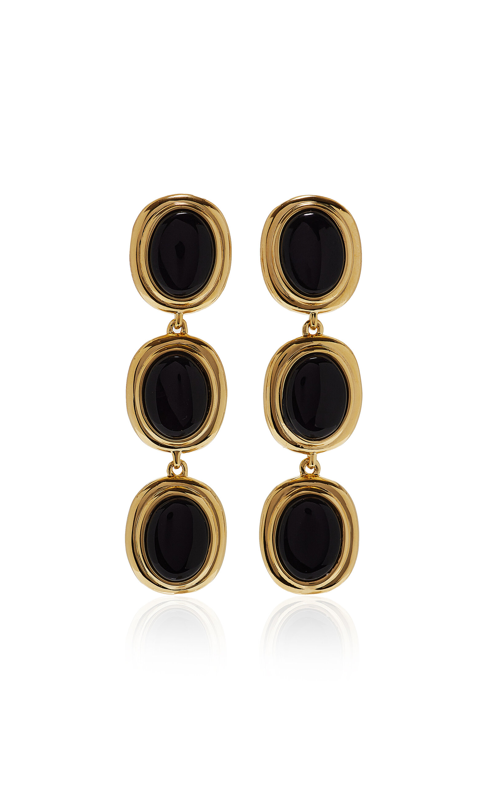 Lié Studio Exclusive Ada Gold Vermeil Onyx Earrings