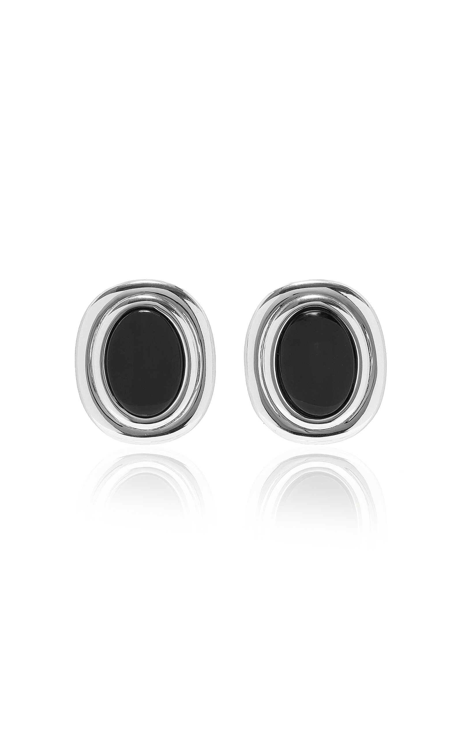 Lie Studio Exclusive Coco Sterling Silver Onyx Earrings
