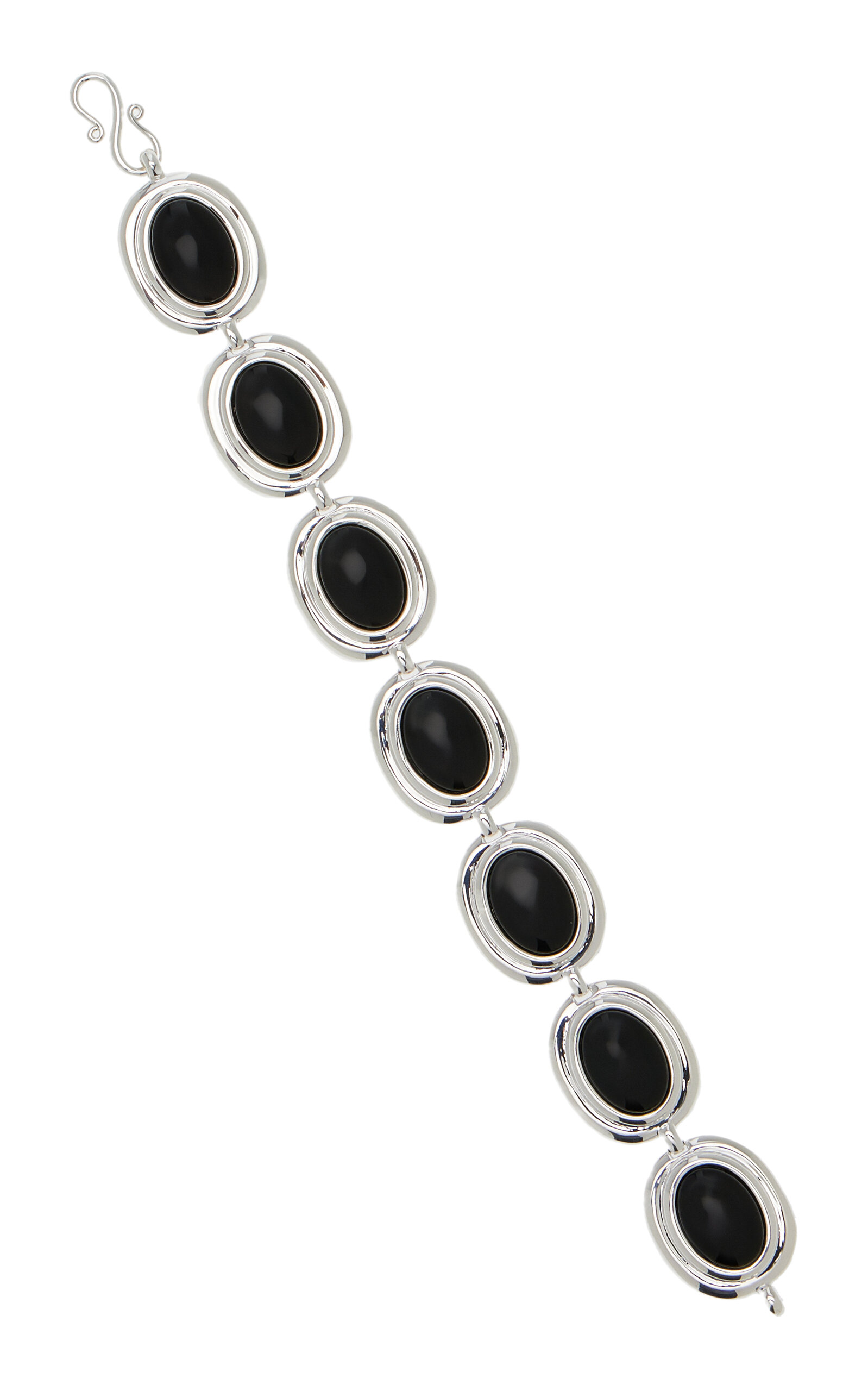 Lie Studio Exclusive Irene Silver-plated Onyx Bracelet