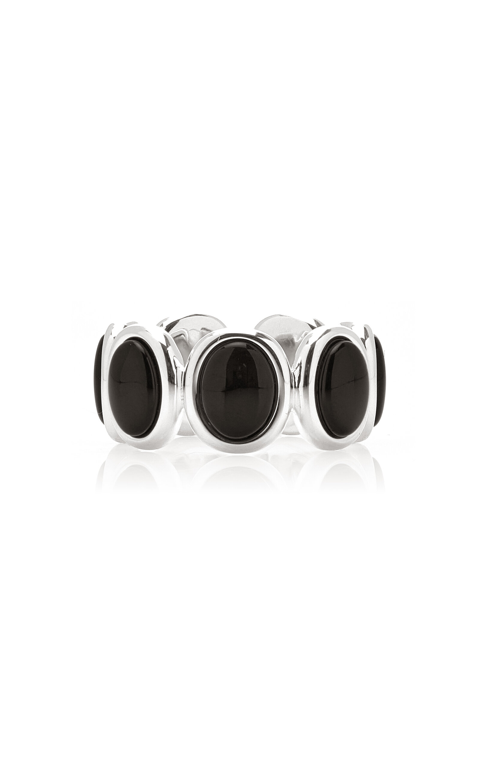 Lié Studio Exclusive Leonora Sterling Silver Onyx Ring - Silver - Moda Operandi