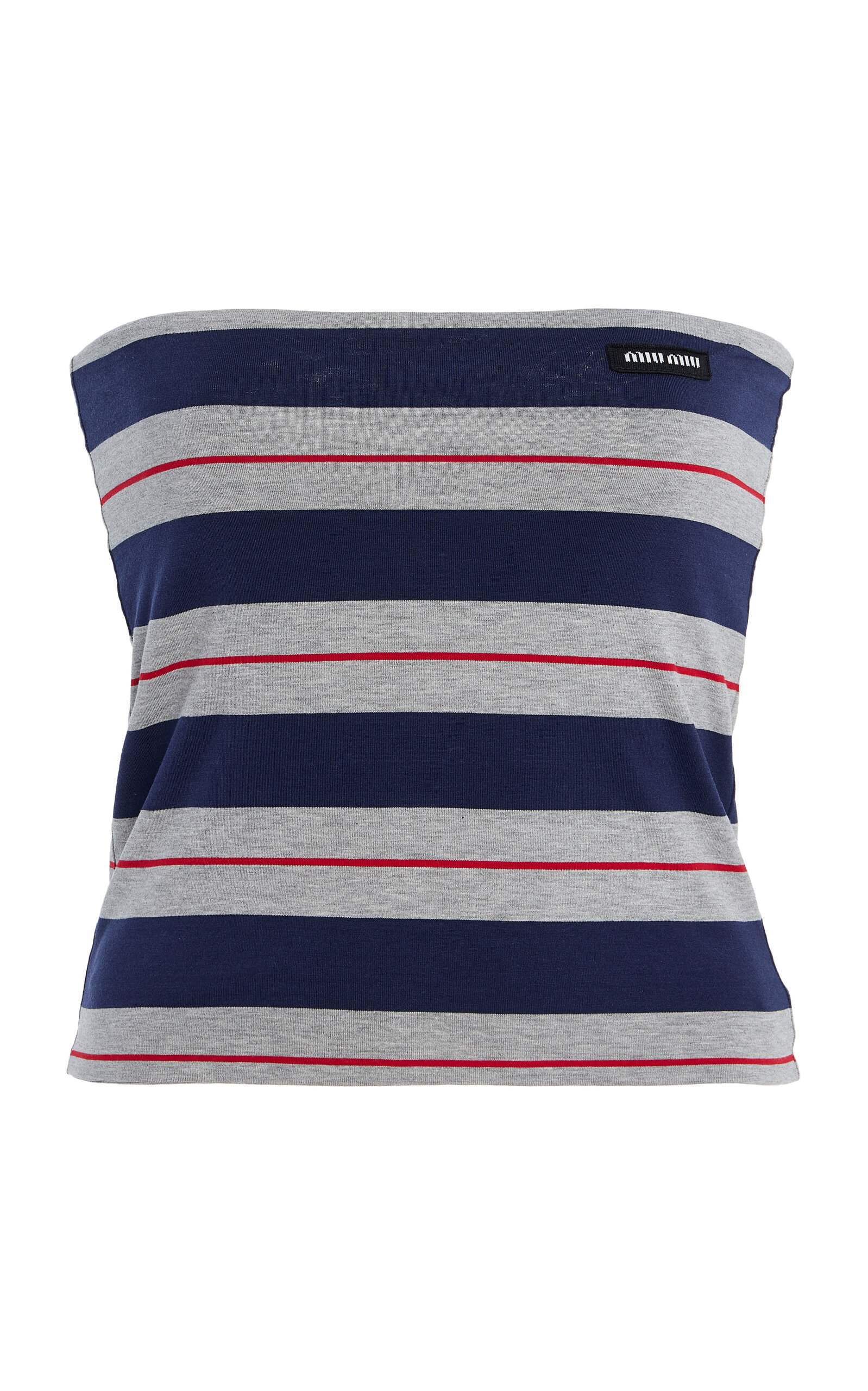 Strapless Striped Cotton-Jersey Top