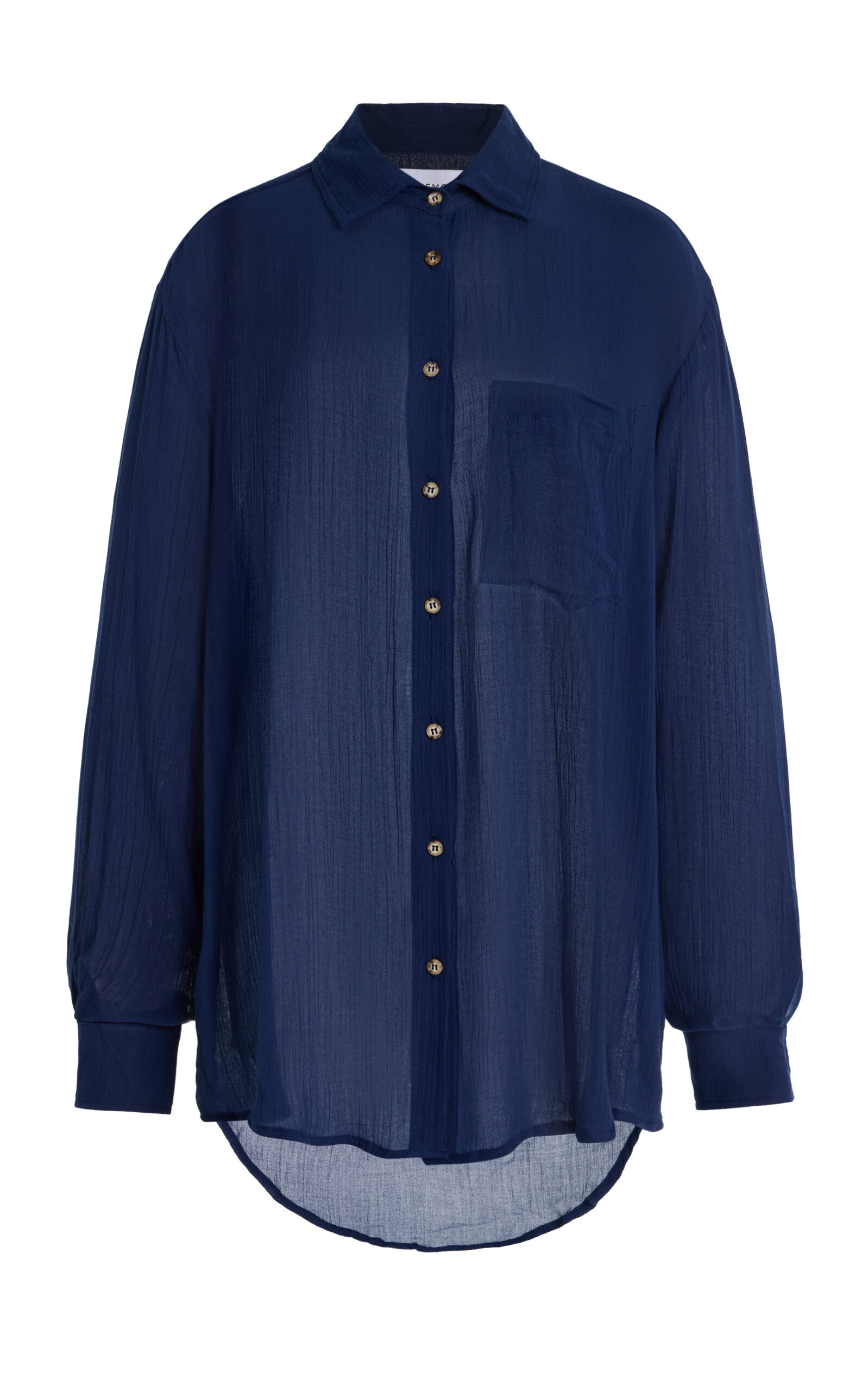 Anemos Exclusive Oversized Gauze Pool Shirt Dress